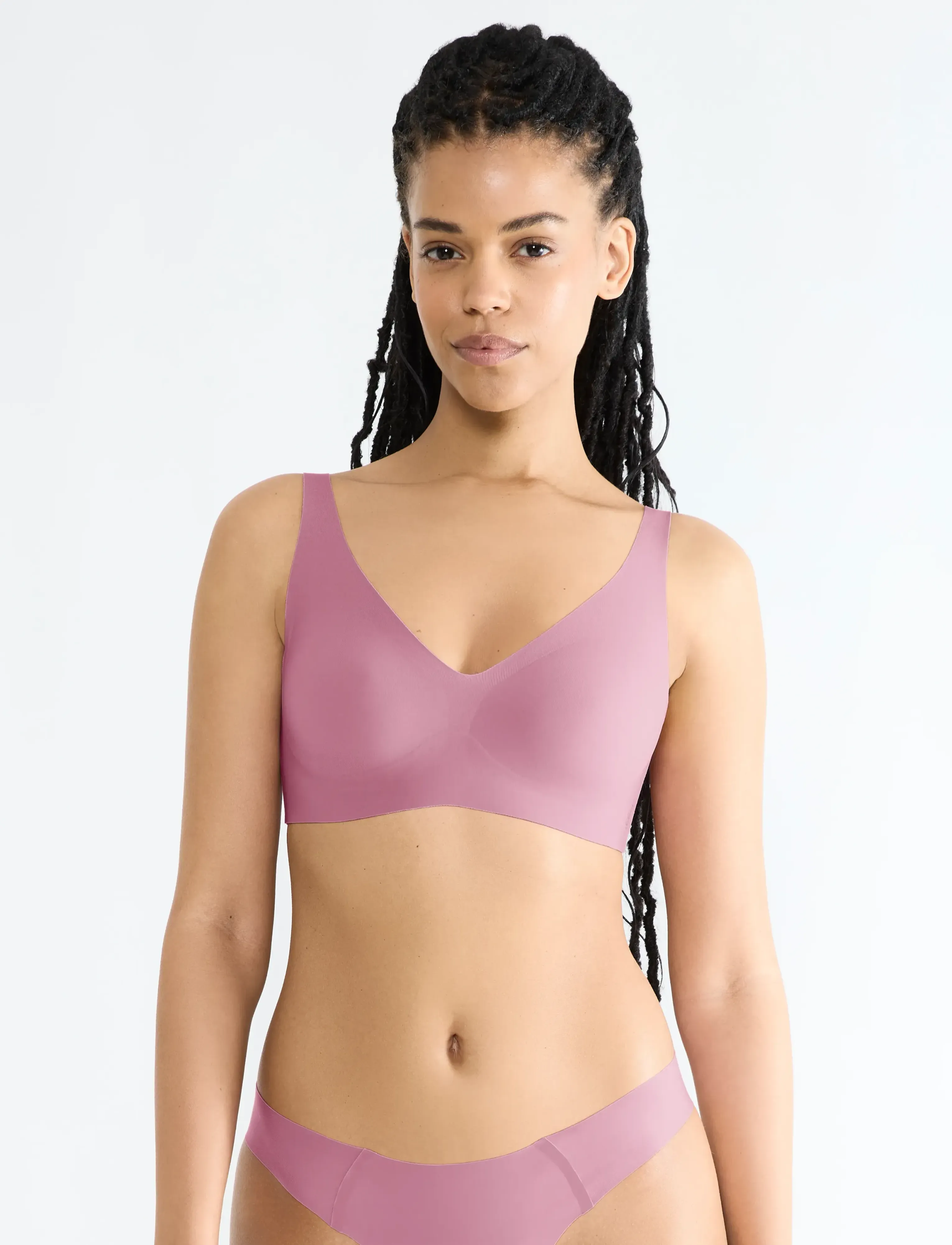 sloggi Zero Feel 2.0 Soft Bra, Kvinder, Sømløs Blød BH, Lila, Str: XL PLUS