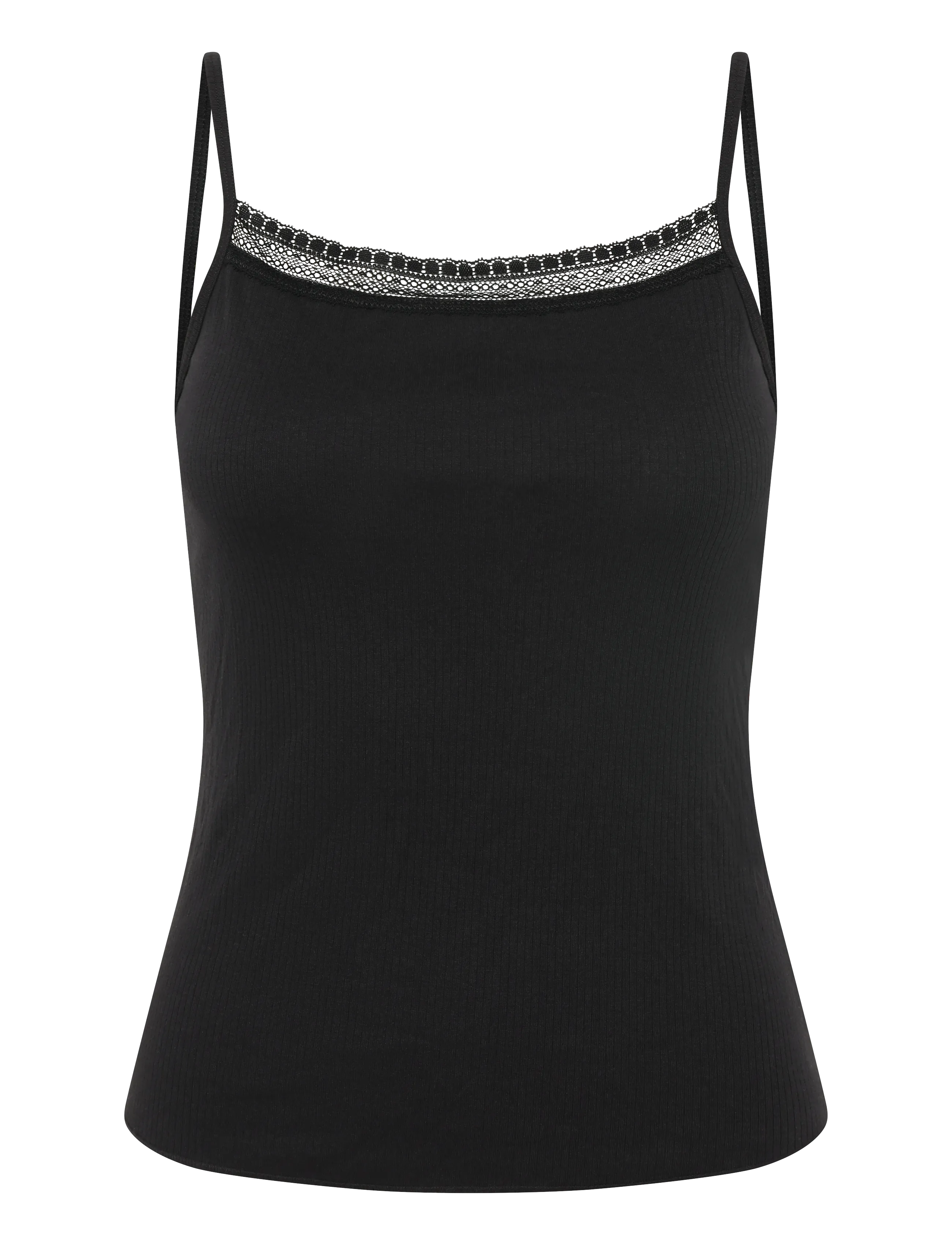 Sloggi Go Ribbed Spaghetti Oberteil Schwarz - S - Damen