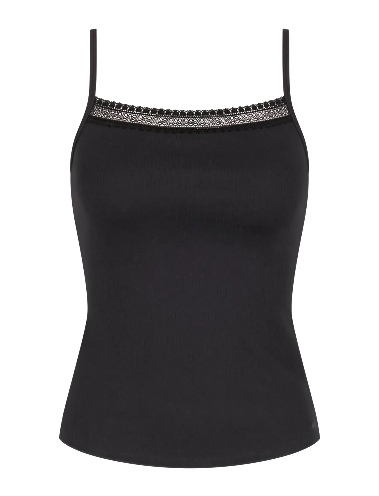sloggi sloggi GO Ribbed Spaghetti Top - Náttföt og afslöppunarfatnaður - BLACK / black
