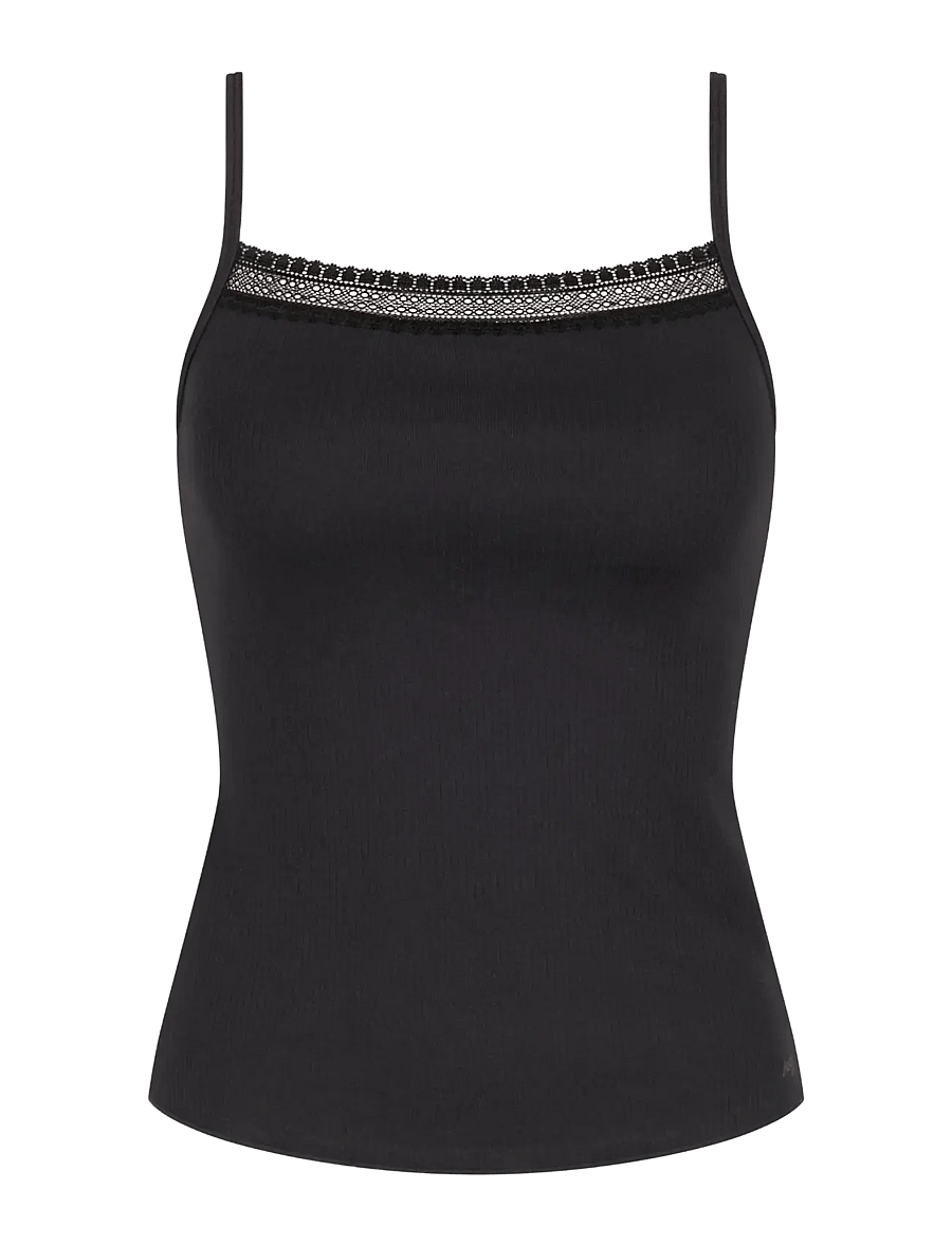 sloggi - sloggi GO Ribbed Spaghetti Top - black - 1