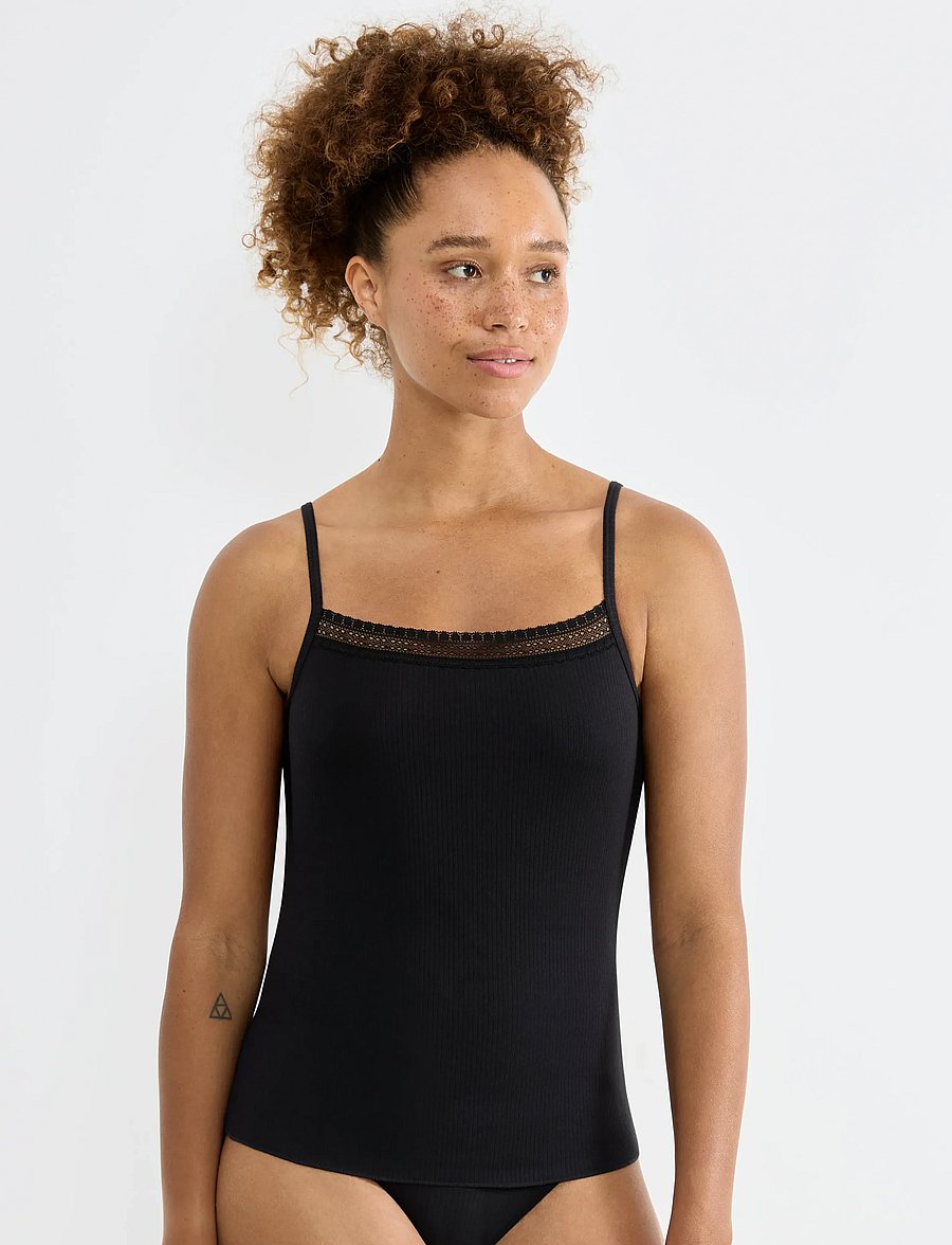 sloggi - sloggi GO Ribbed Spaghetti Top - black - 0