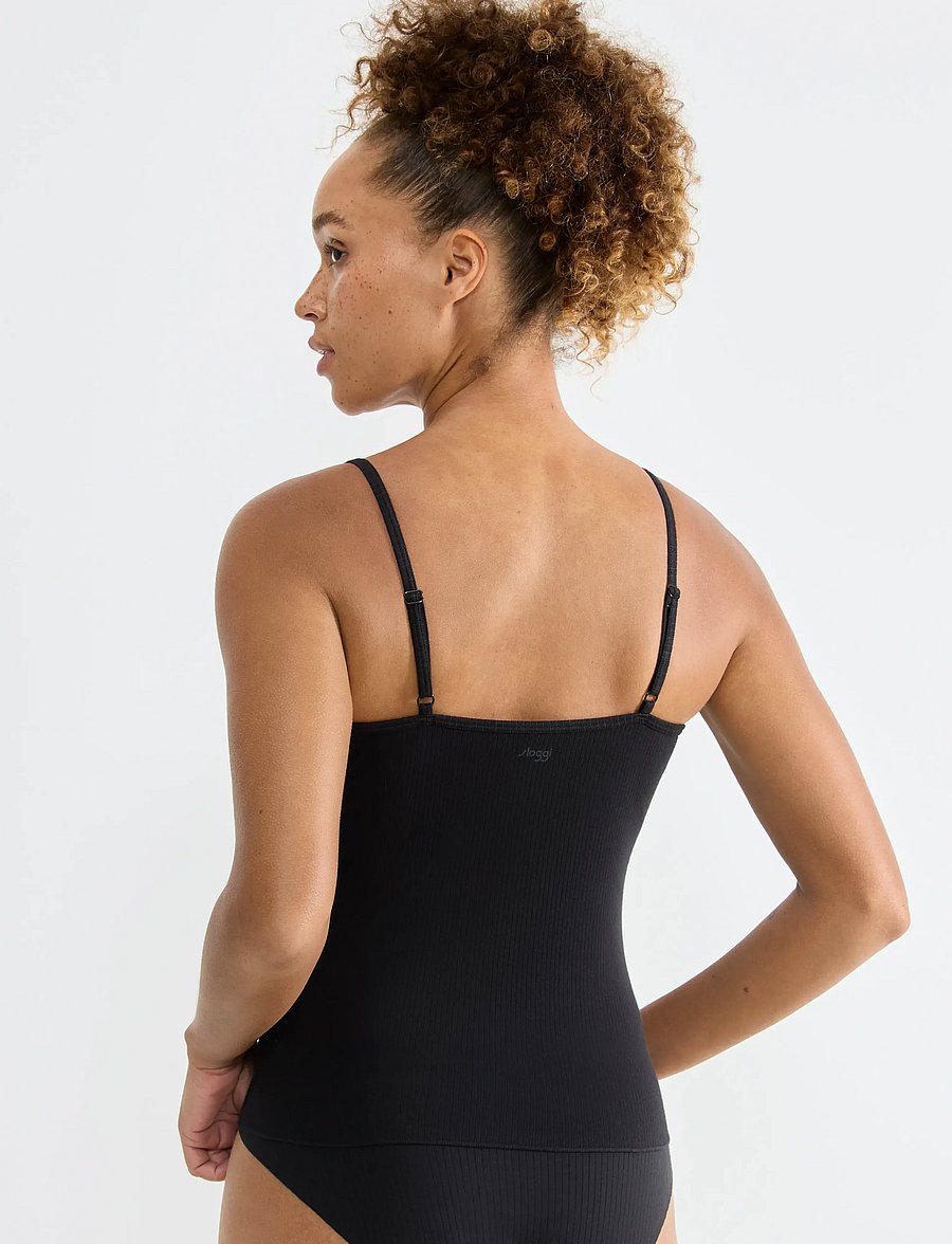 sloggi - sloggi GO Ribbed Spaghetti Top - black - 2