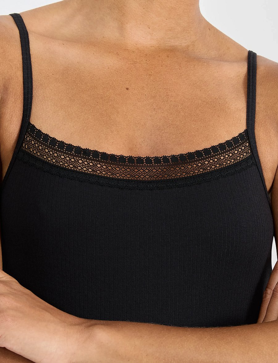 sloggi - sloggi GO Ribbed Spaghetti Top - black - 3
