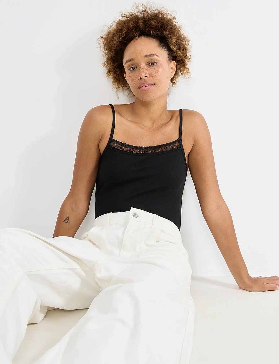 sloggi - sloggi GO Ribbed Spaghetti Top - black - 4