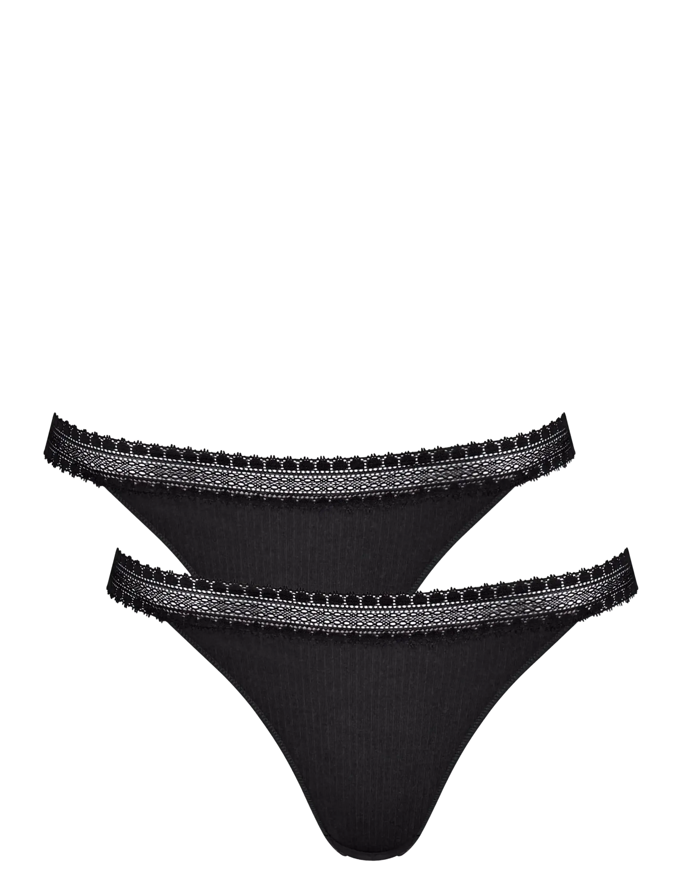 Sloggi Go Ribbed R Tanga C2P Schwarz - L - Damen