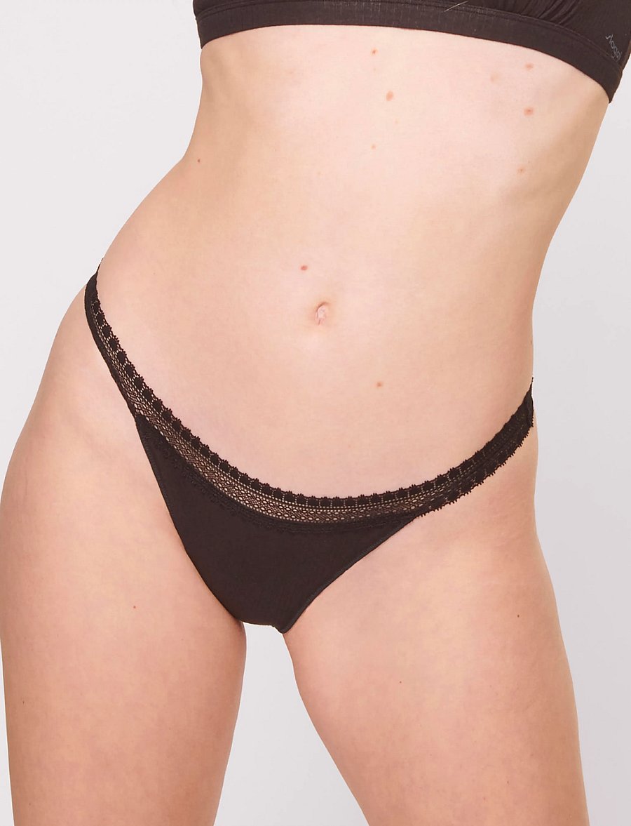 sloggi - sloggi GO Ribbed R Tanga C2P - tangas - black - 0