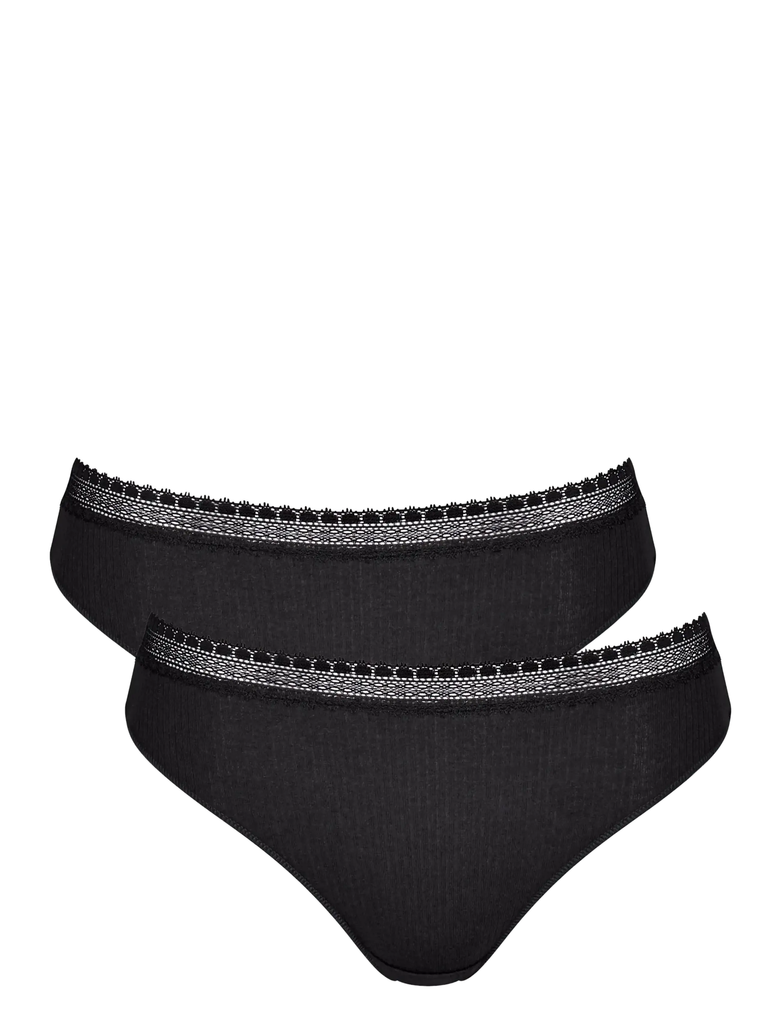Sloggi Go Ribbed R Tai C2P Schwarz - L - Damen