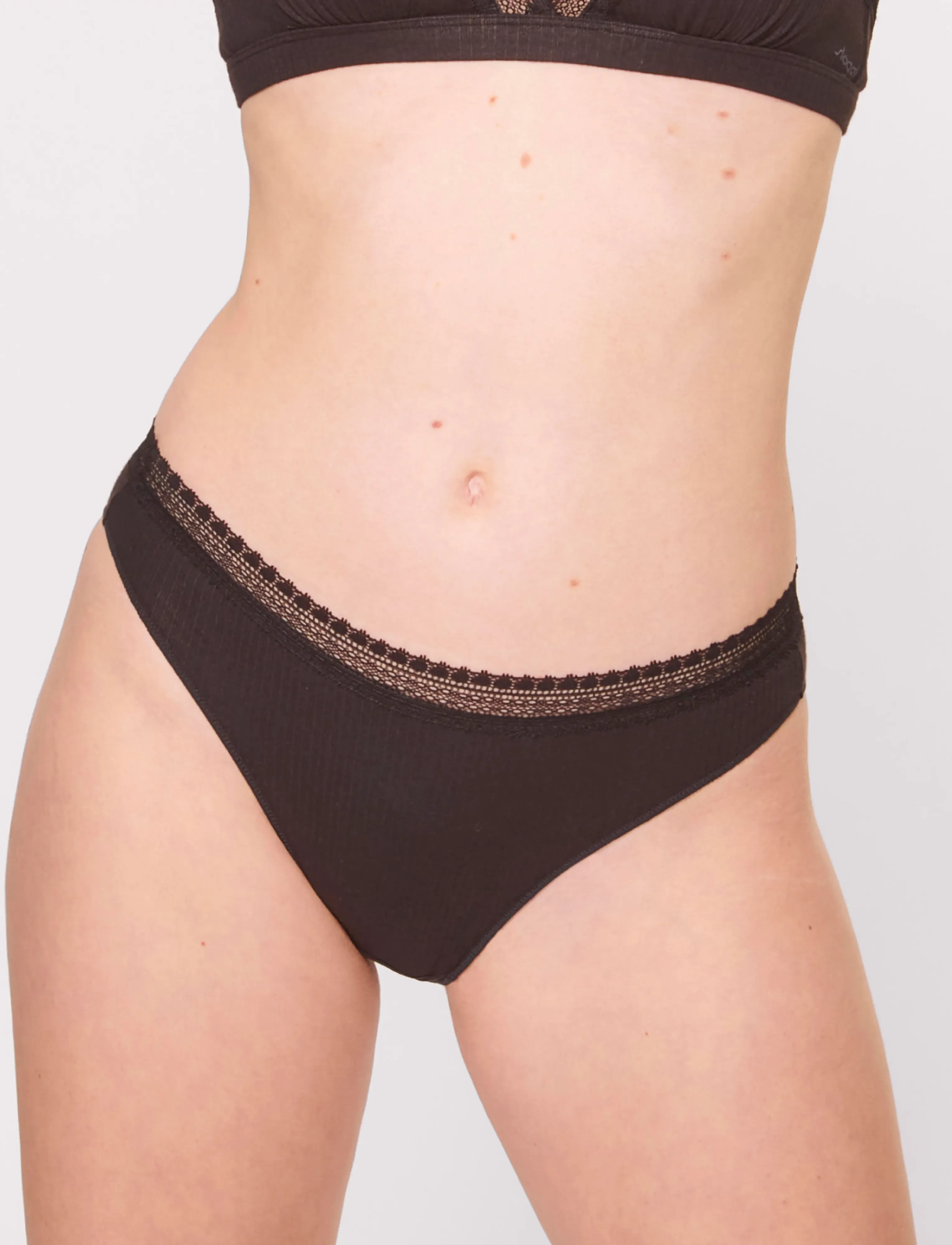sloggi Sloggi Go Ribbed R Tai C2P, L, Black, Trusser > Trusser, Dame