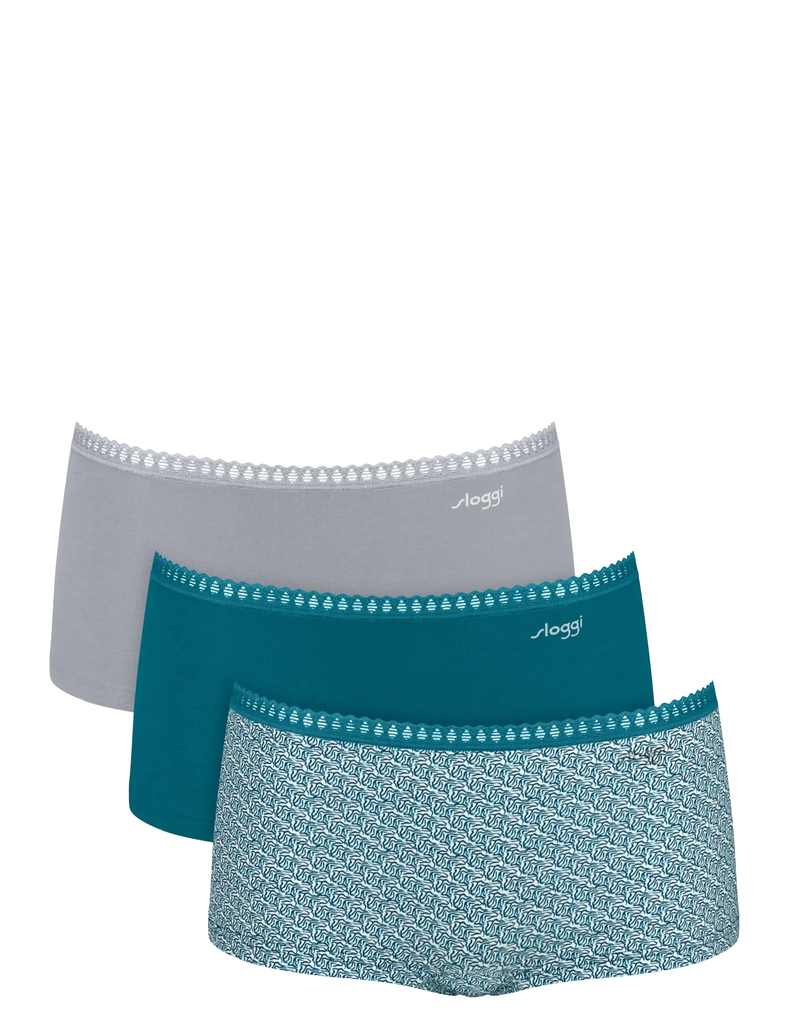 sloggi Sloggi Go Crush Short C3P, XS, Multi/patterned, Trusser > Hipster & Boyshorts, Dame