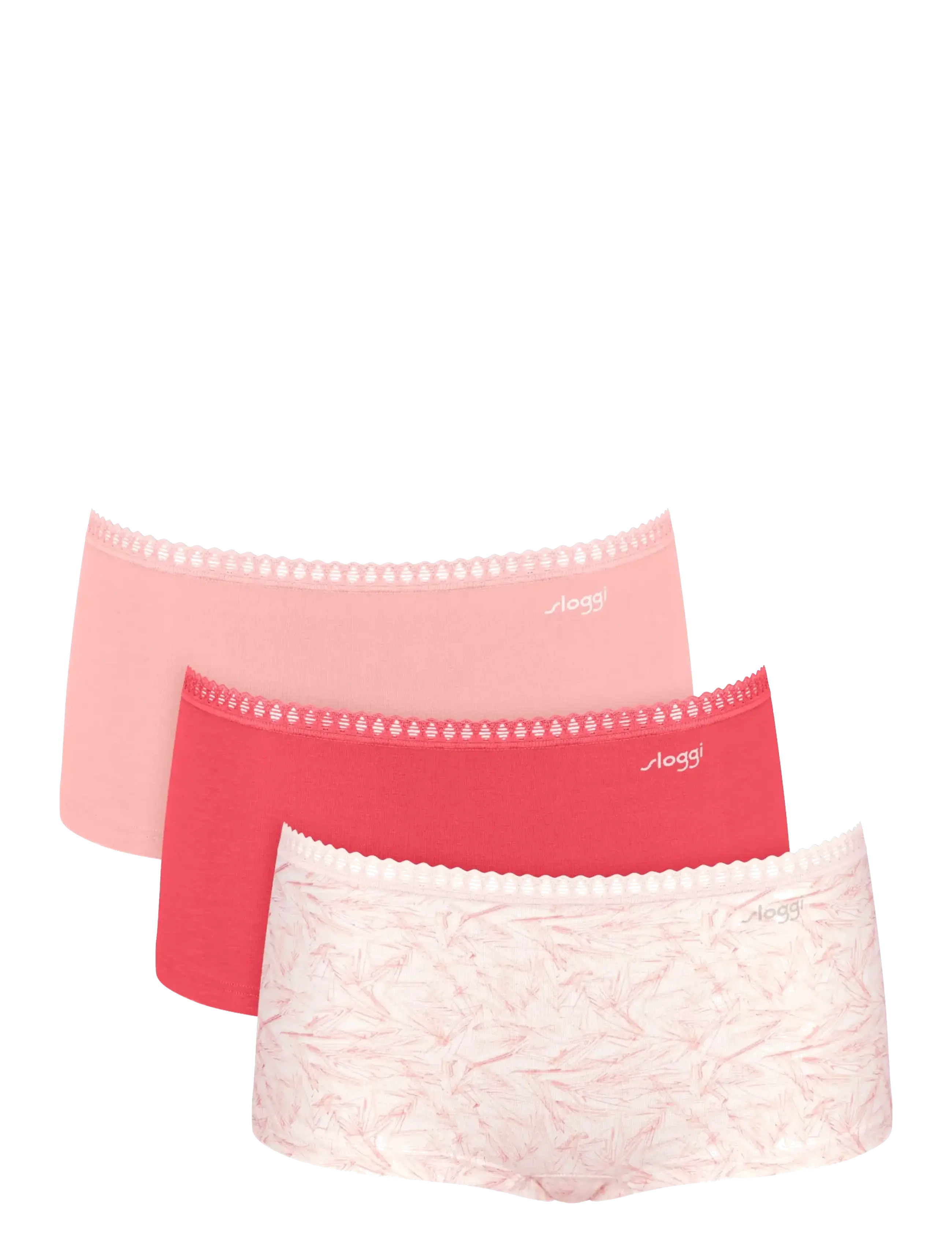 sloggi sloggi GO Crush Short C3P - Hipster & Hotpants - RED - LIGHT COMBINATION / pink/rose