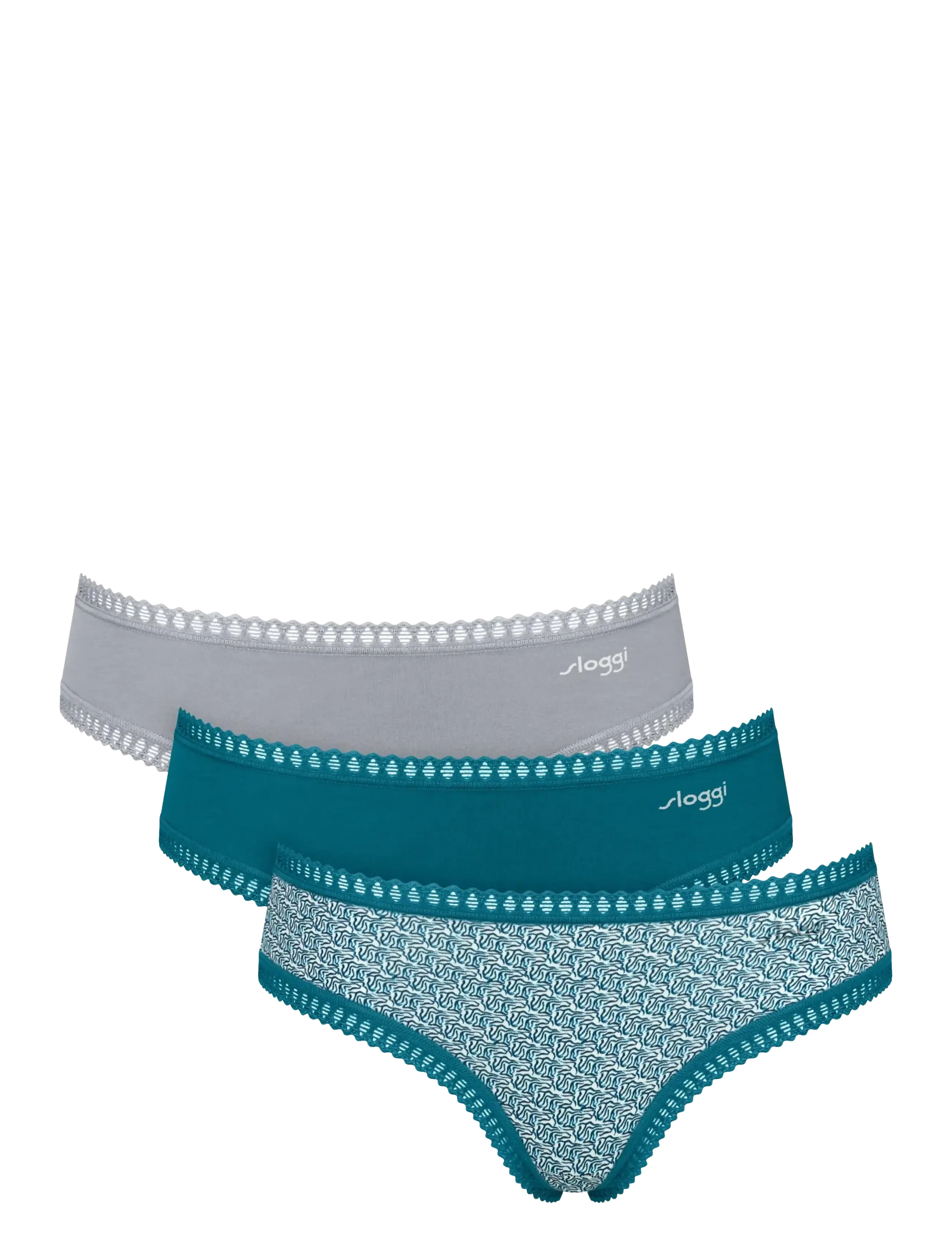 Sloggi Go Crush Hipster C3P Blau - XL - Damen