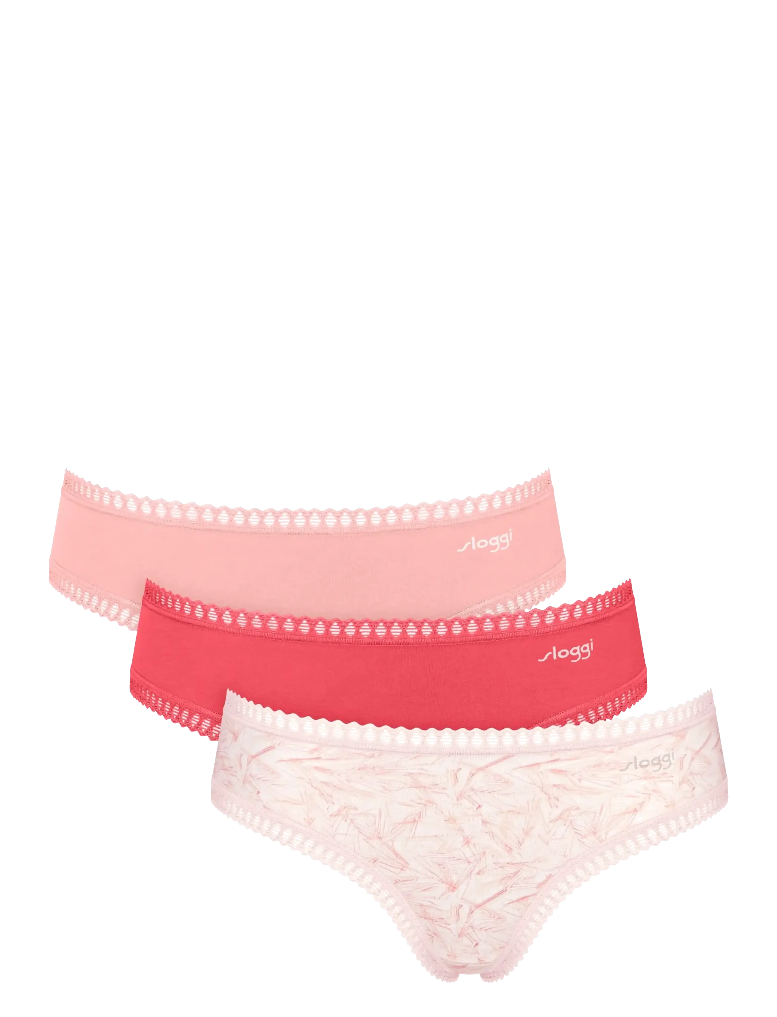 Sloggi Go Crush Hipster C3P Pink - XS - Damen