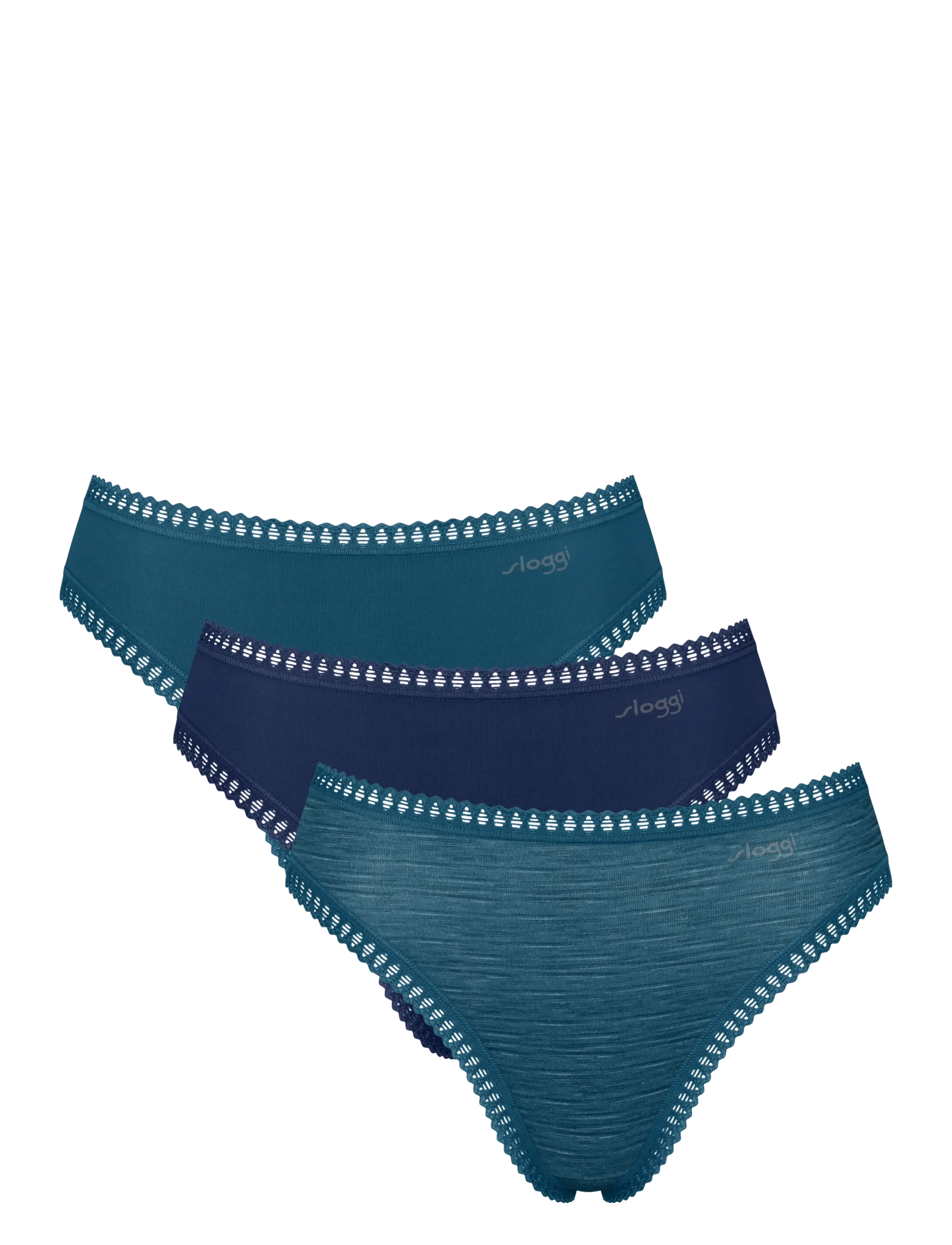 sloggi sloggi GO Crush High leg C3P - Apakšveļa - TURQUOISE - LIGHT COMBINATION / blue