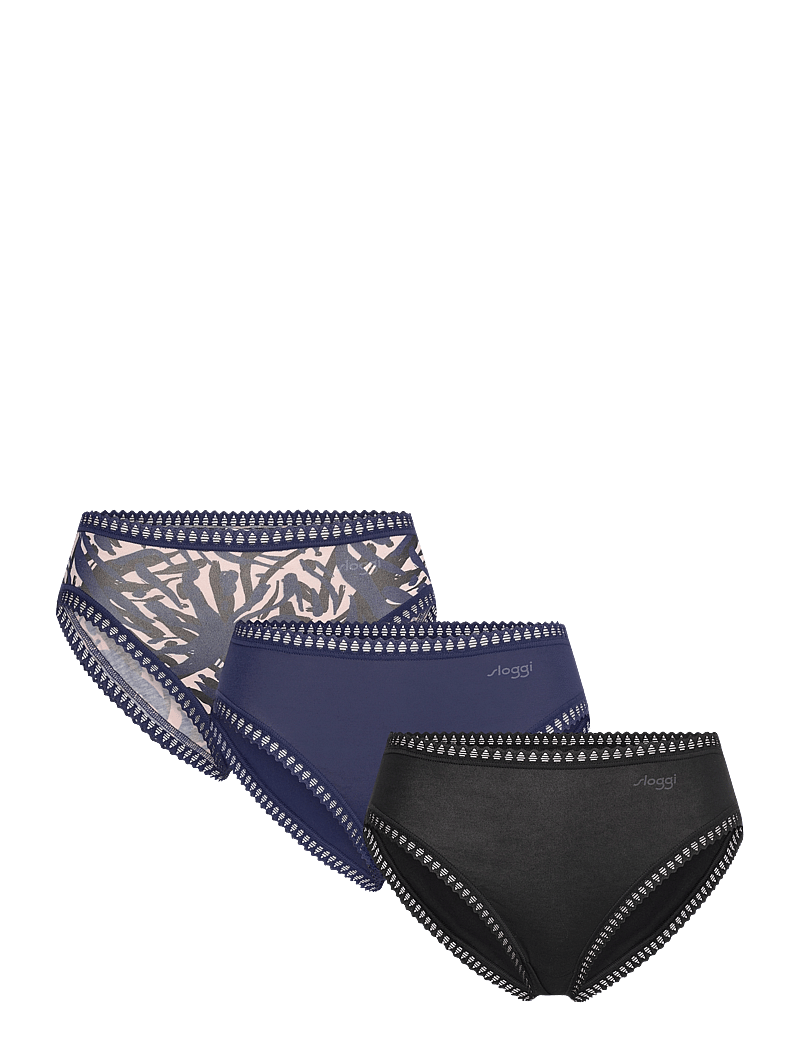 sloggi - sloggi GO Crush High leg C3P - püksikud - blue - dark combination - 1