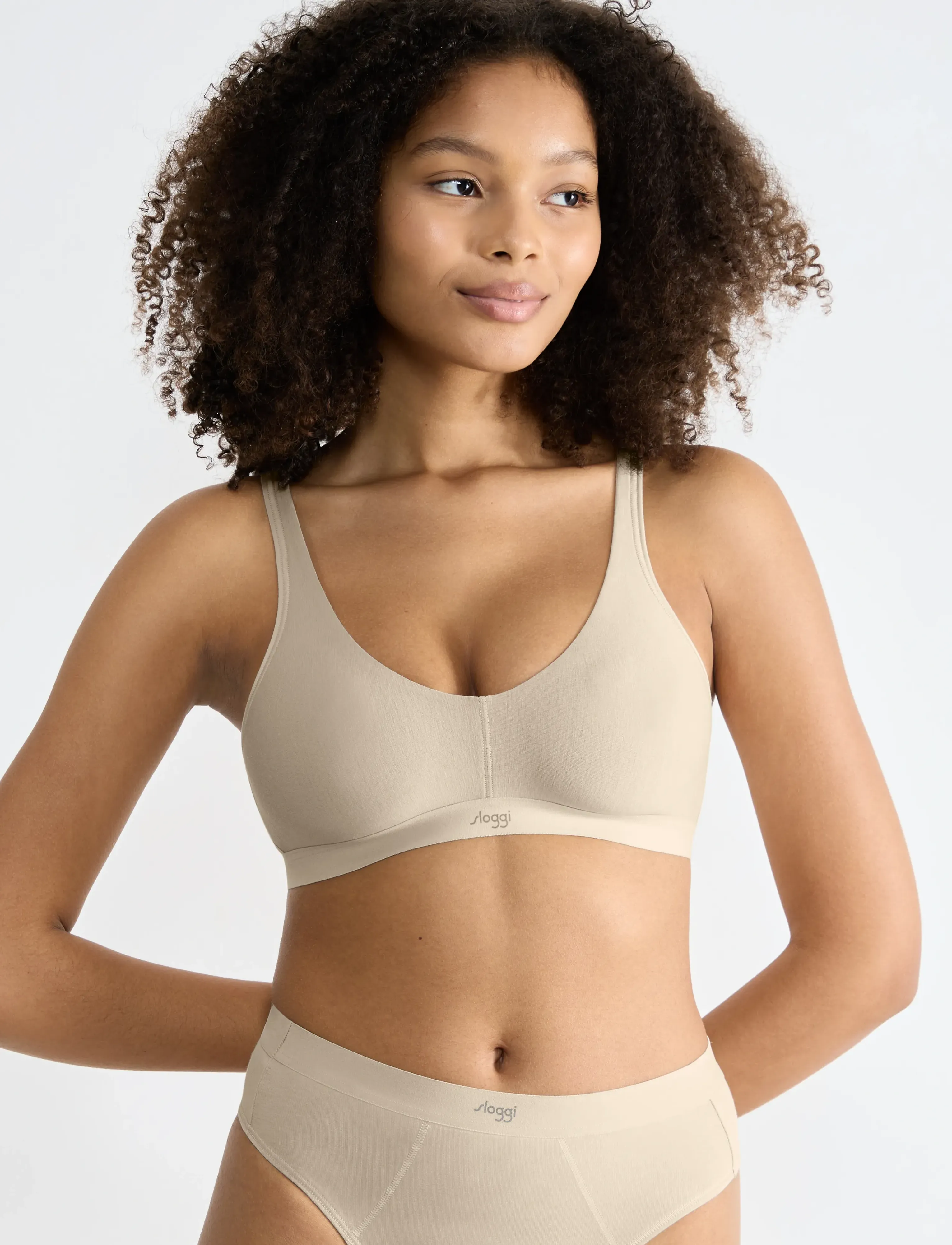 sloggi Ever Ease Soft Bra, M2, Bras, Beige - Non Wired Frauen
