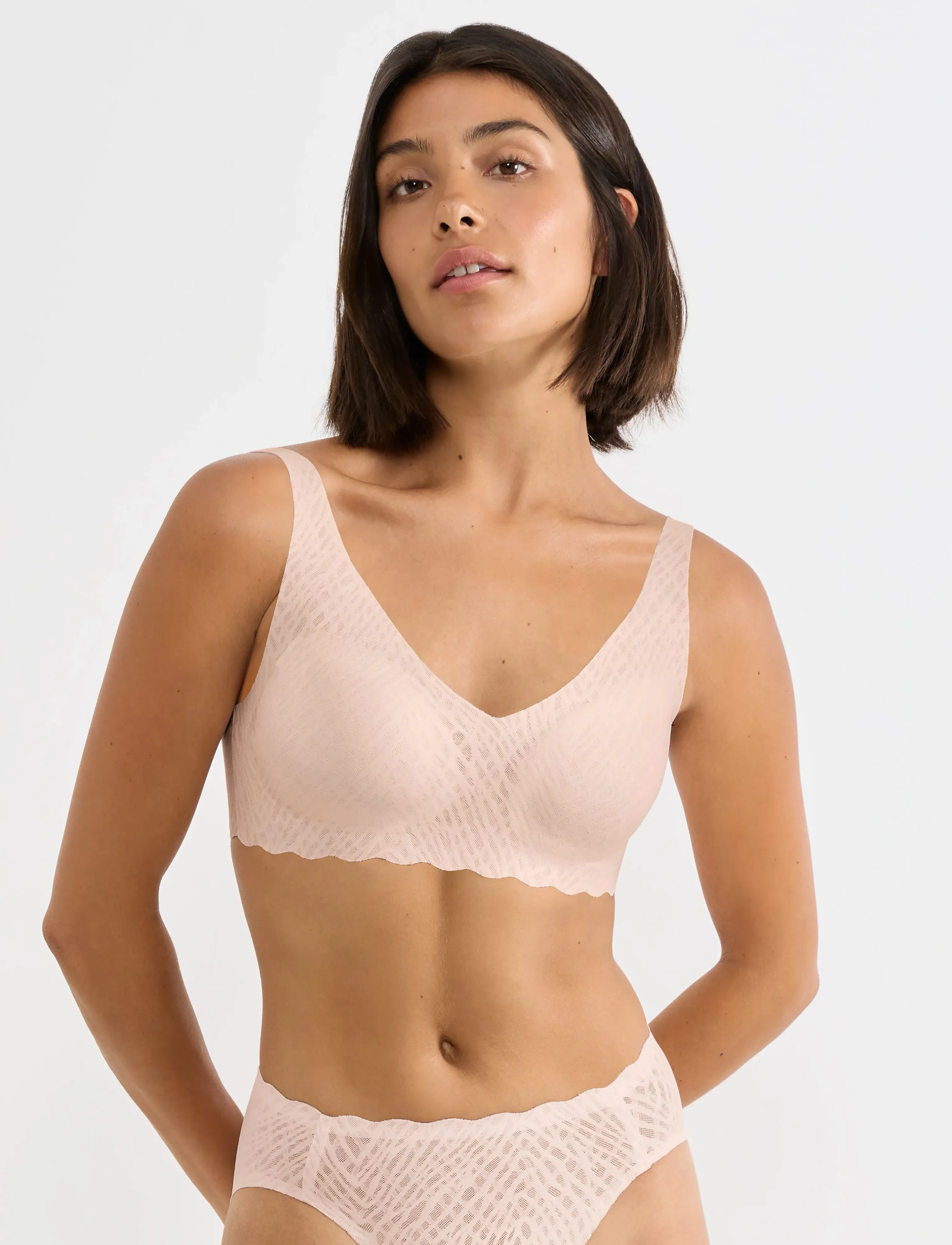 sloggi Zero Feel Bliss Soft Bra, L PLUS, Bras, Rosa - Non Wired Frauen