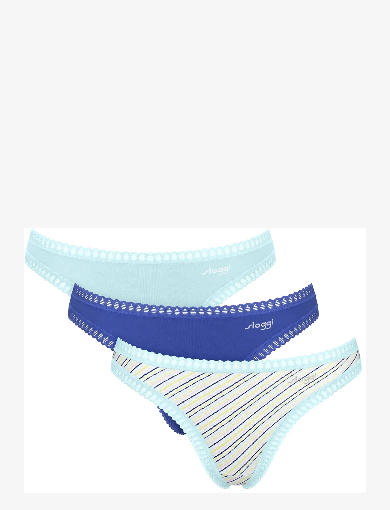 sloggi - sloggi GO Crush String C3P - laveste priser - blue - light combination - 1