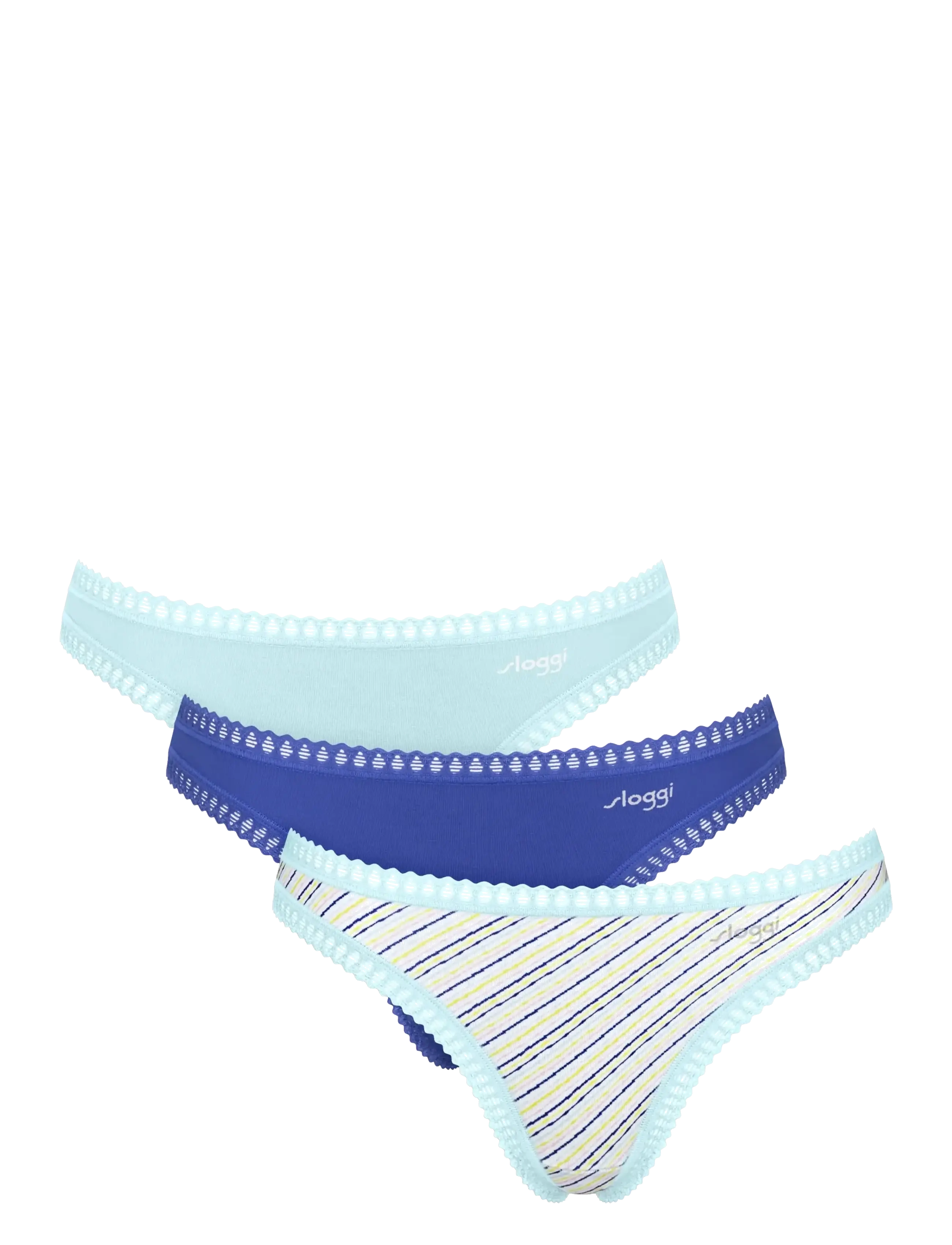 sloggi sloggi GO Crush String C3P - Unterwäsche - BLUE - LIGHT COMBINATION / multi