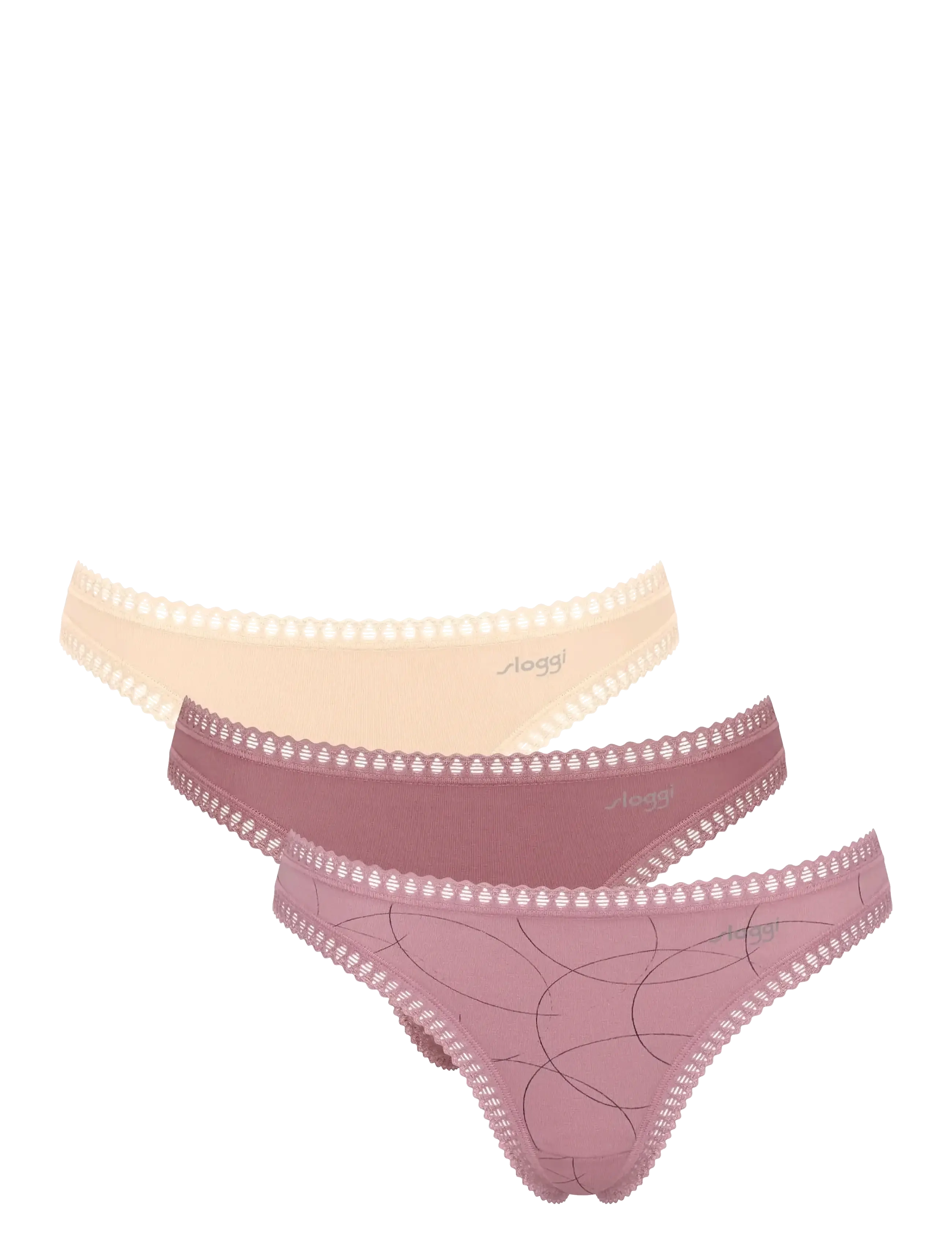 sloggi sloggi GO Crush String C3P - Undertøj - MULTIPLE COLOURS 2 / pink/rose