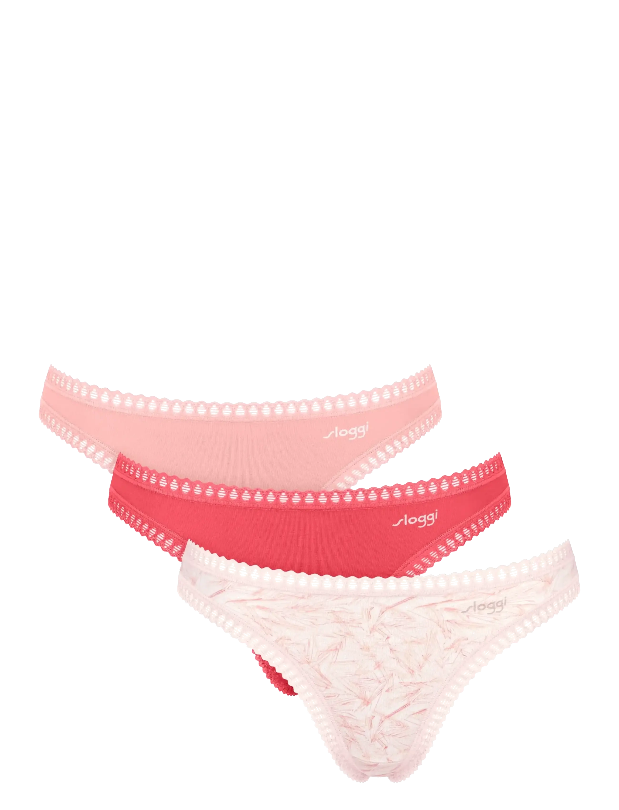 sloggi sloggi GO Crush String C3P - Unterwäsche - RED - LIGHT COMBINATION / pink/rose