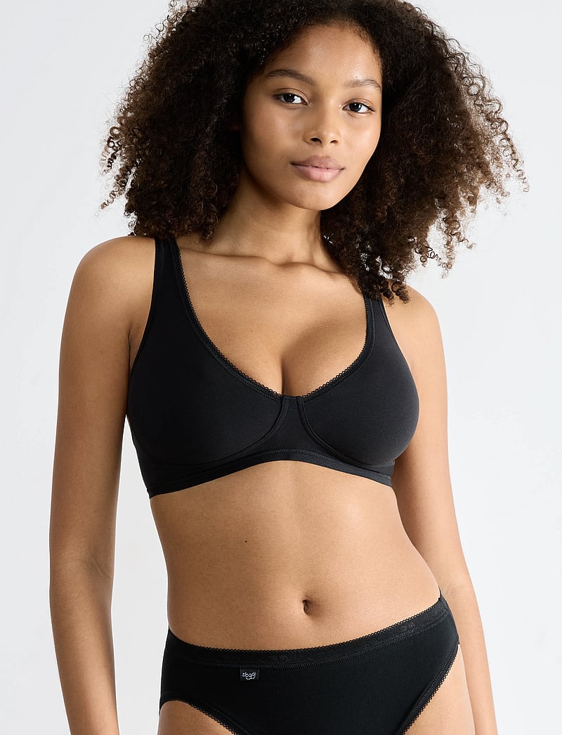 sloggi - sloggi Basic+ Soft Bra - bralette - black - 1
