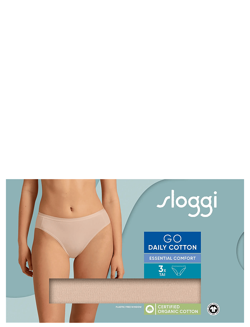sloggi - sloggi GO Daily Cotton Tai 3P - püksikud - new beige - 4