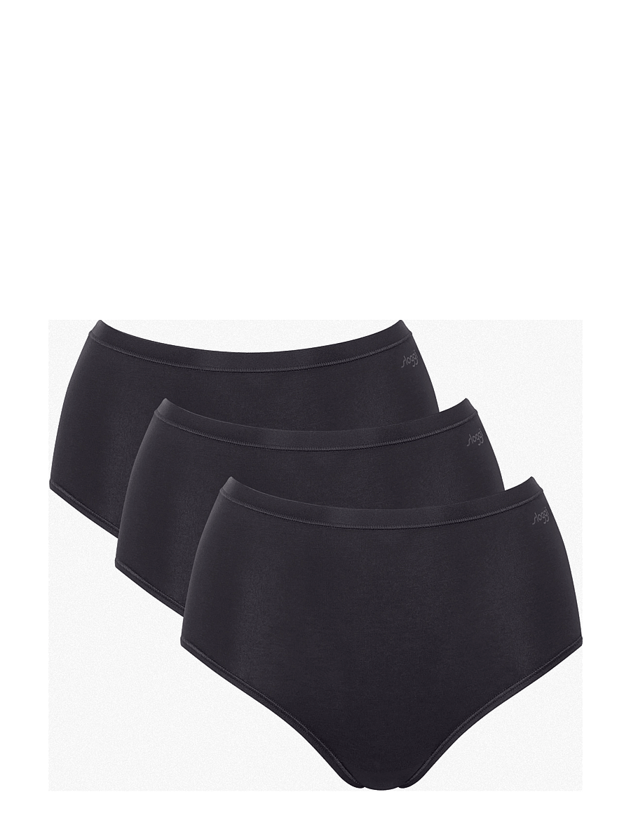 sloggi - sloggi GO Daily Cotton Highwaist 3P - midi & maxi trosor - black - 1