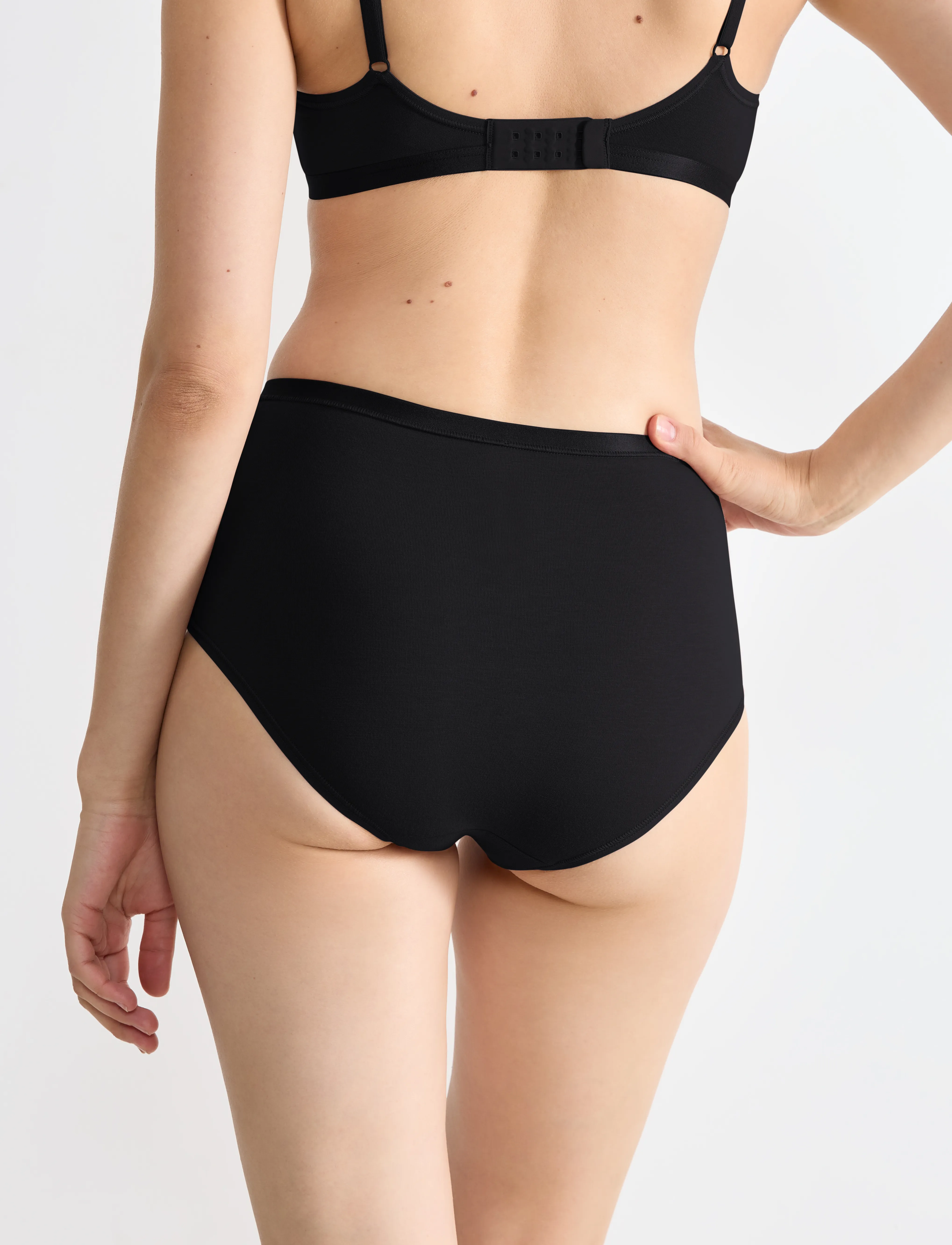 sloggi - sloggi GO Daily Cotton Highwaist 3P - midi & maxi trosor - black - 4