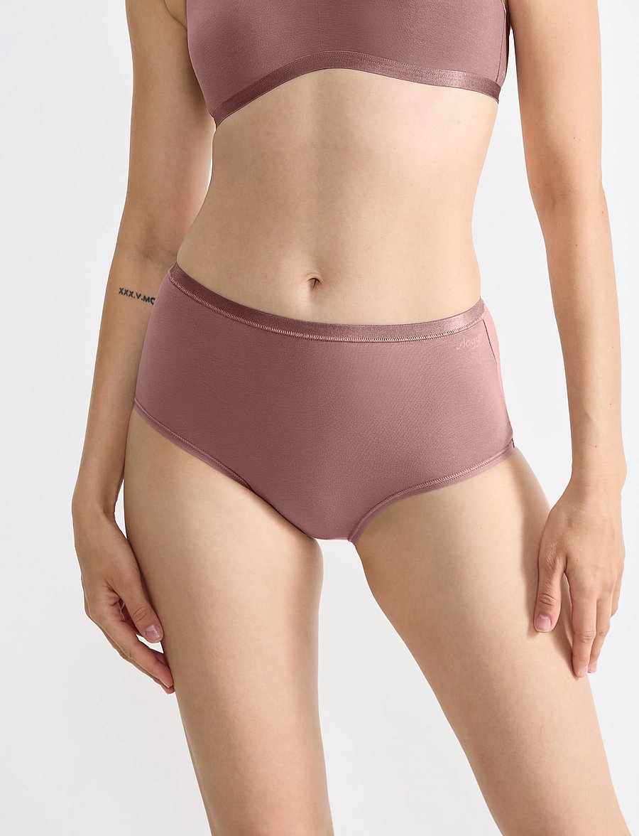 sloggi - sloggi GO Daily Cotton Highwaist 3P - midi & maxi trosor - cacao - 0