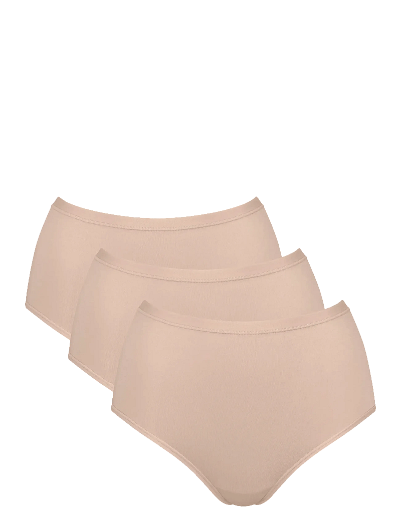 sloggi - sloggi GO Daily Cotton Highwaist 3P - midi & maxi slips - new beige - 1