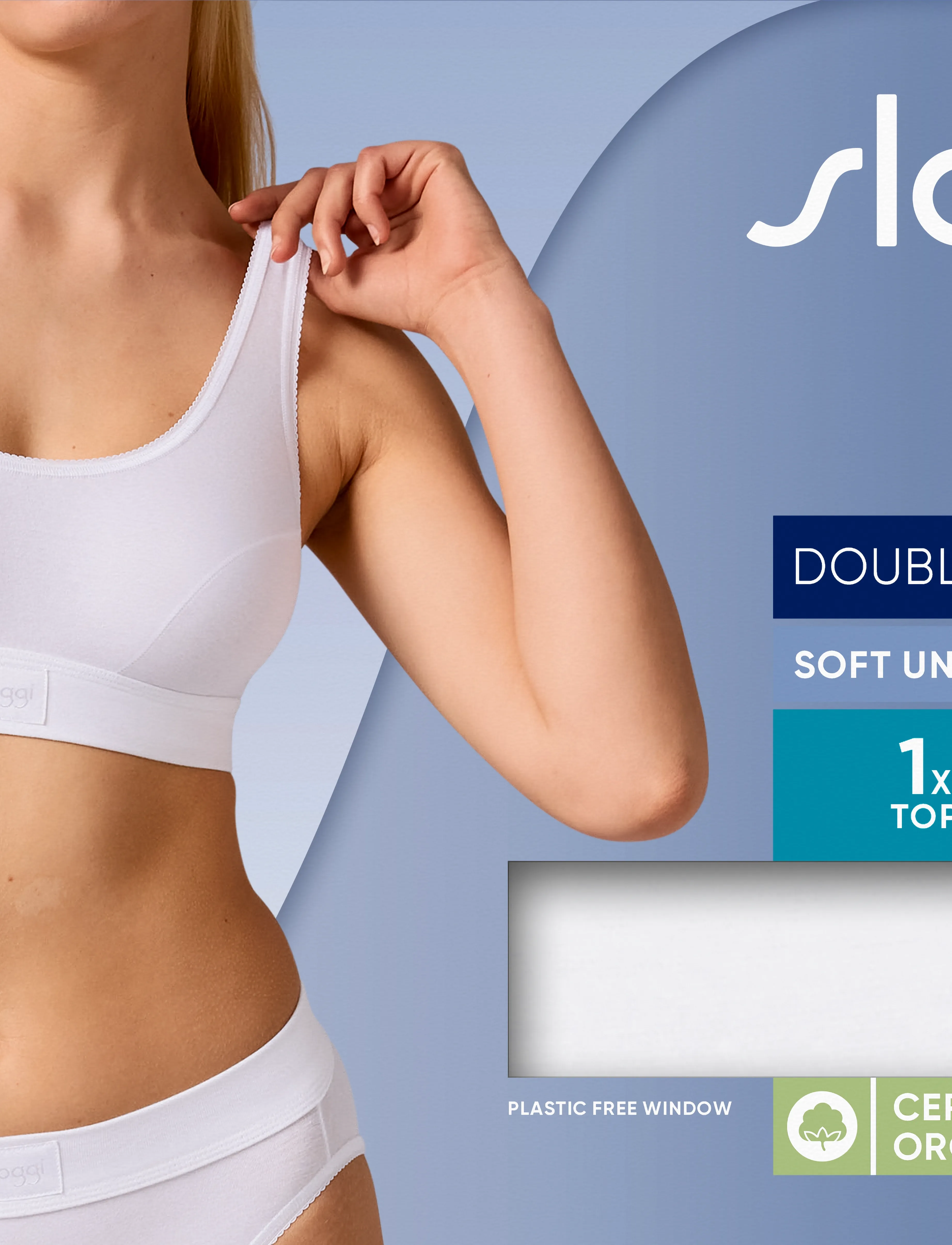 sloggi - sloggi Double Comfort T Top - rinnahoidja-topid - white - 5