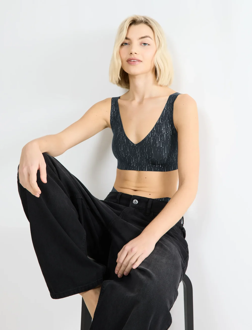 sloggi - sloggi ZERO Feel 2.0 Festive Bralet - bh'er uden bøjle - black combination - 4