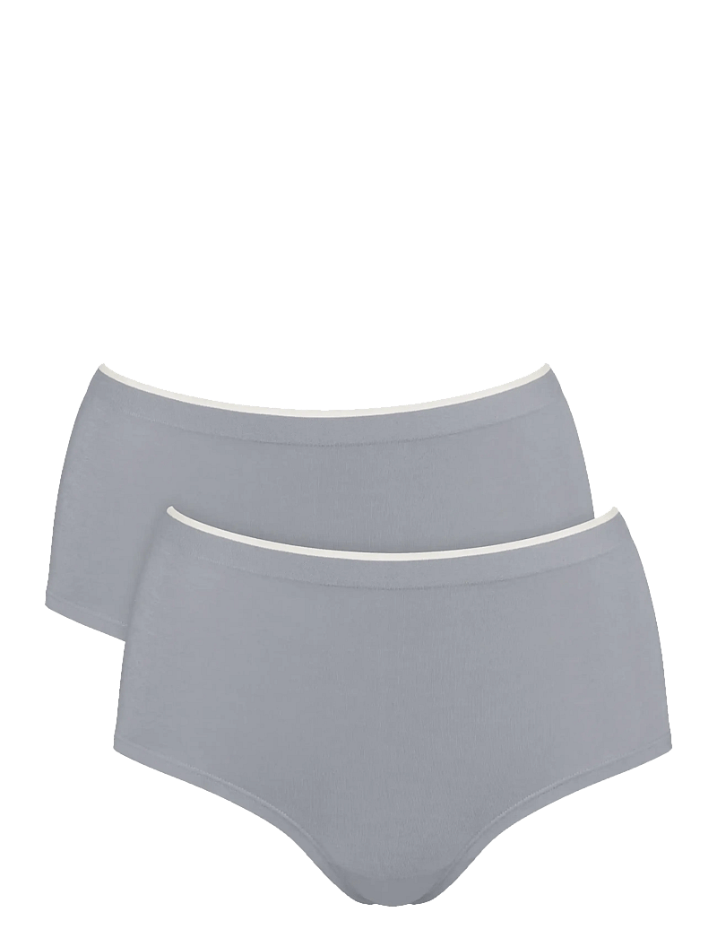 sloggi - sloggi GO Sense Highwaist 2P - midi & maxi slips - chrome - 1