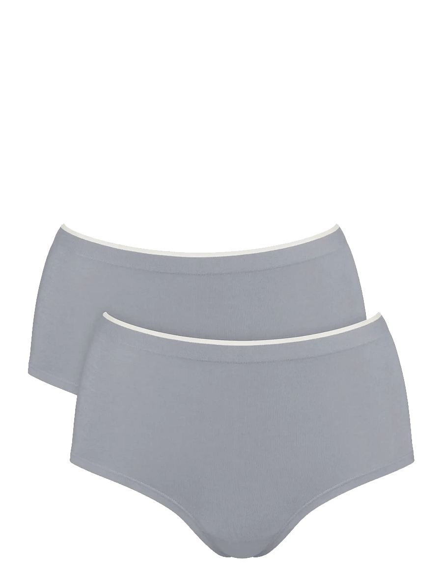 sloggi - sloggi GO Sense Highwaist 2P - midi & maxi slips - chrome - 1