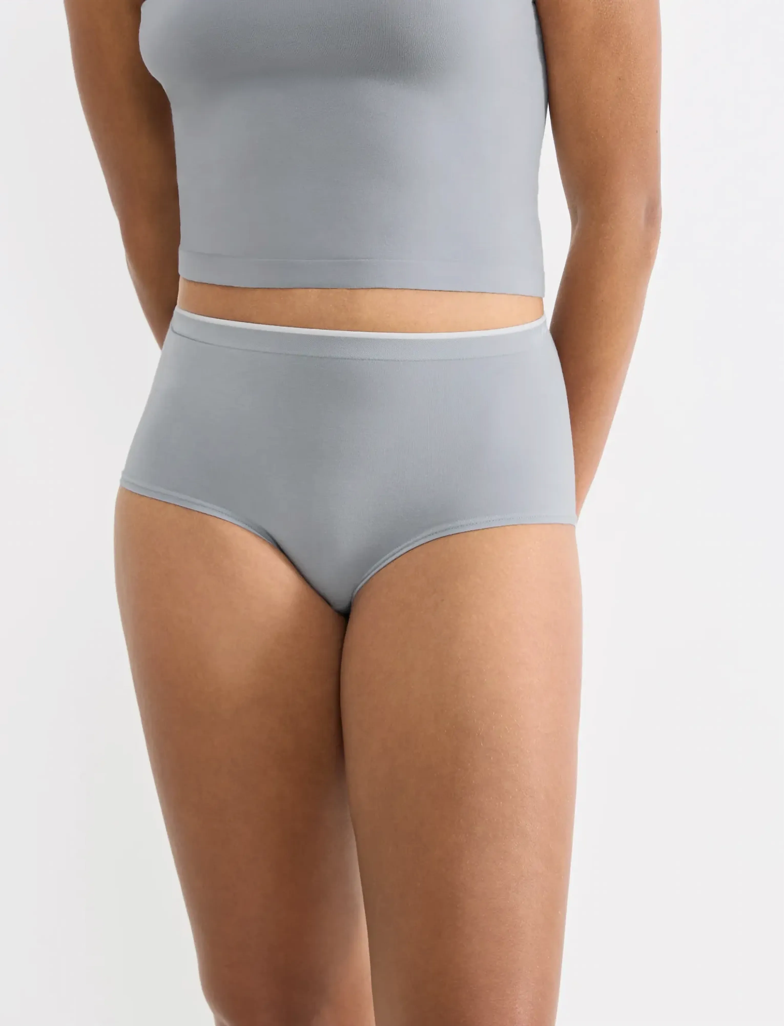sloggi Sloggi Go Sense Highwaist 2P, S, Grey, Trusser > Trusser Med Høj Talje, Dame