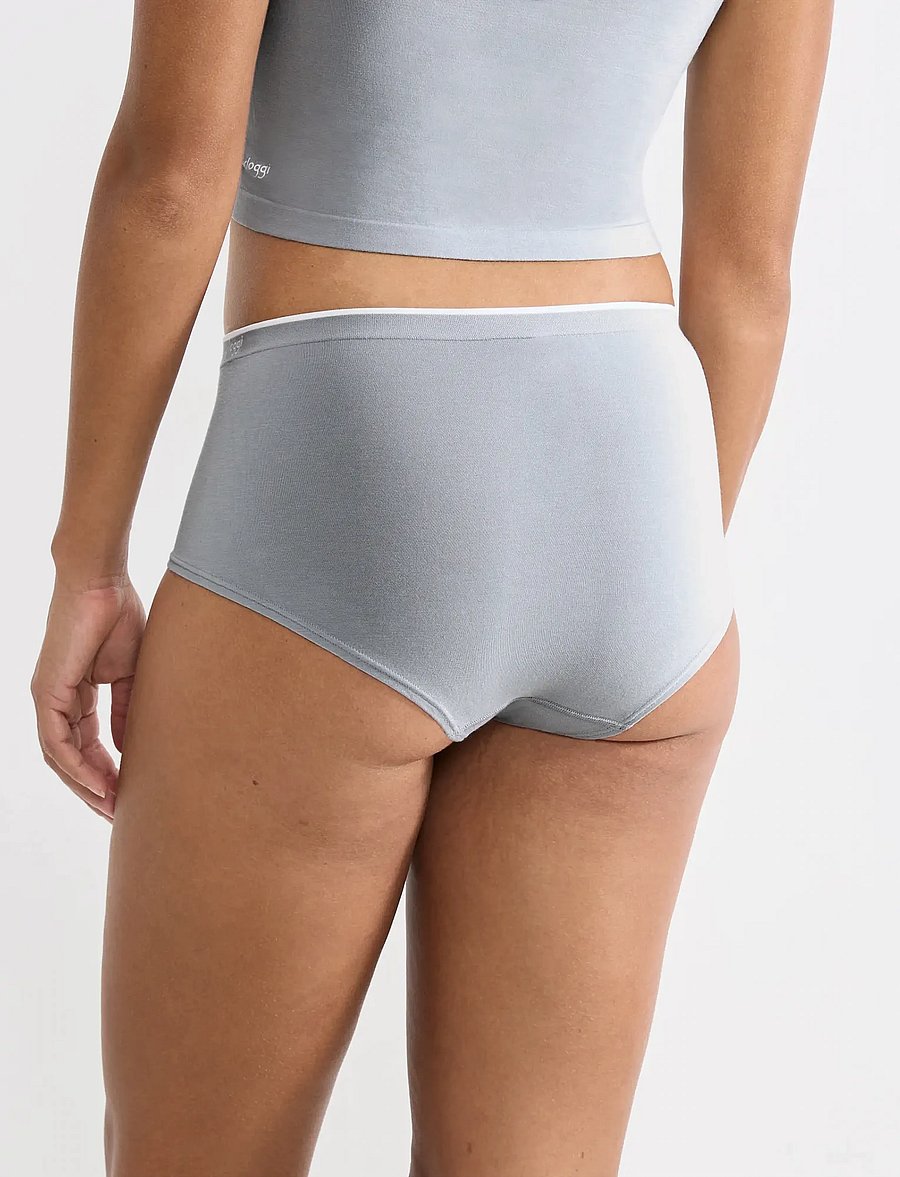sloggi - sloggi GO Sense Highwaist 2P - midi & maxi slips - chrome - 4