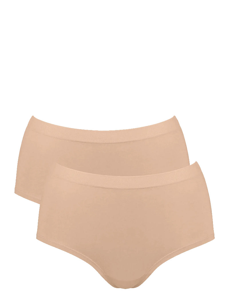 sloggi - sloggi GO Sense Highwaist 2P - midi & maxi slips - peanut butter - 1