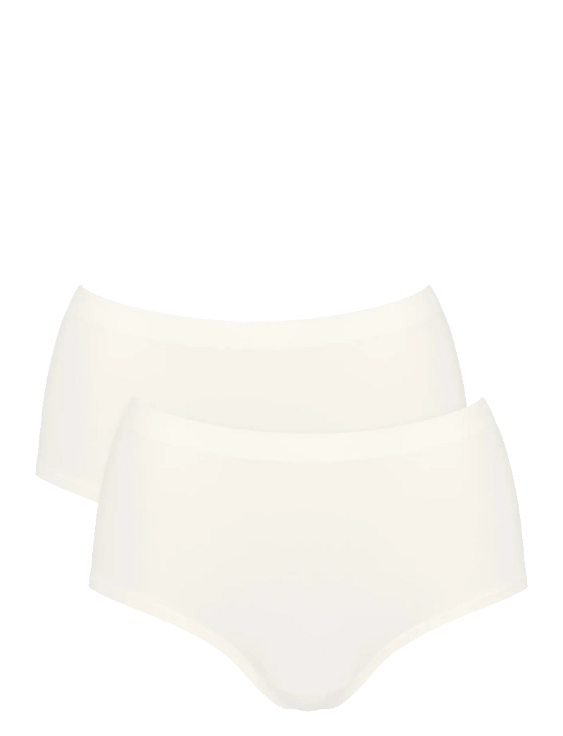 sloggi - sloggi GO Sense Highwaist 2P - midi ja maxi püksikud - silk white - 1