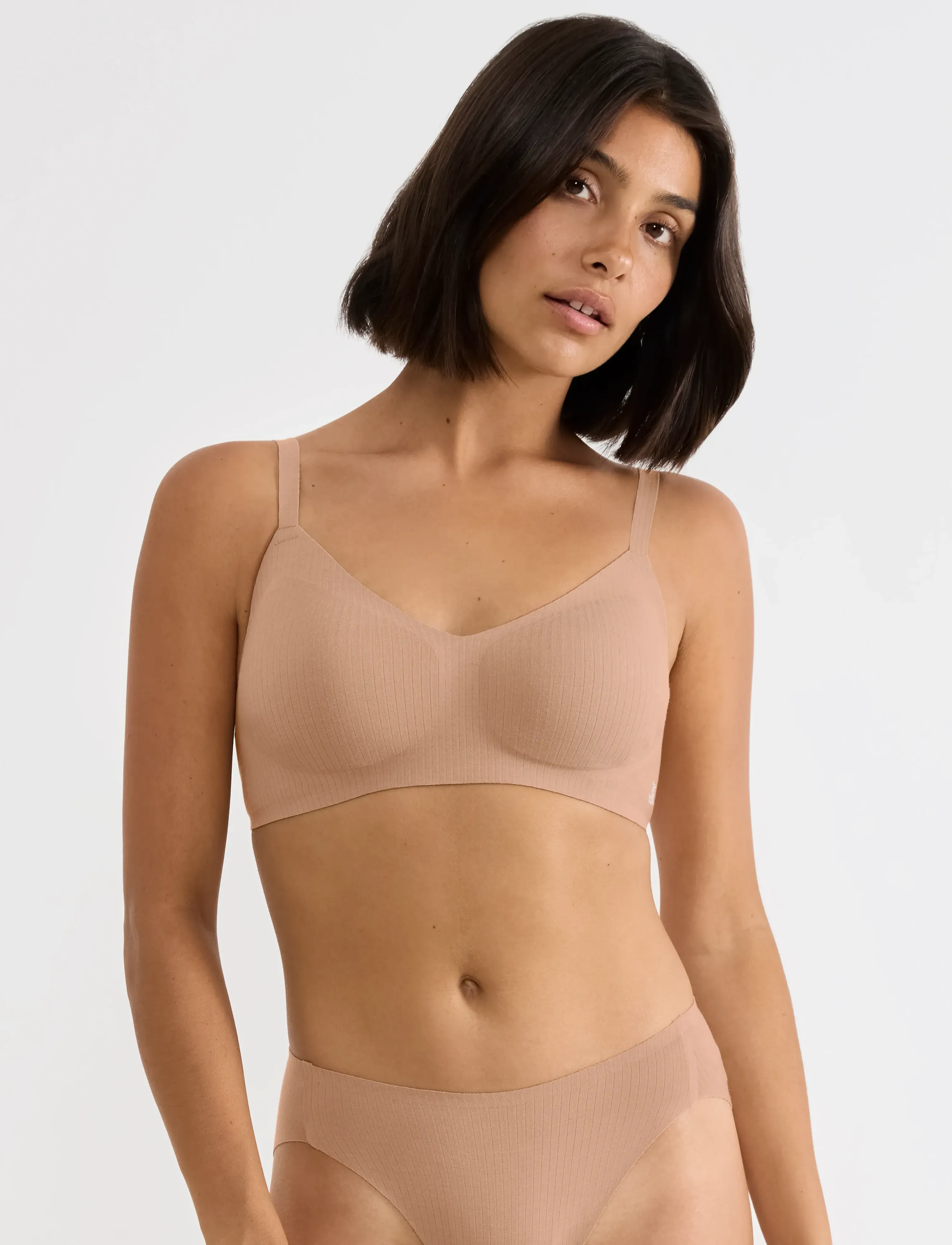 sloggi Zero Feel Pure Soft Bra, Kvinder, Blød BH, Brun, Str: XL