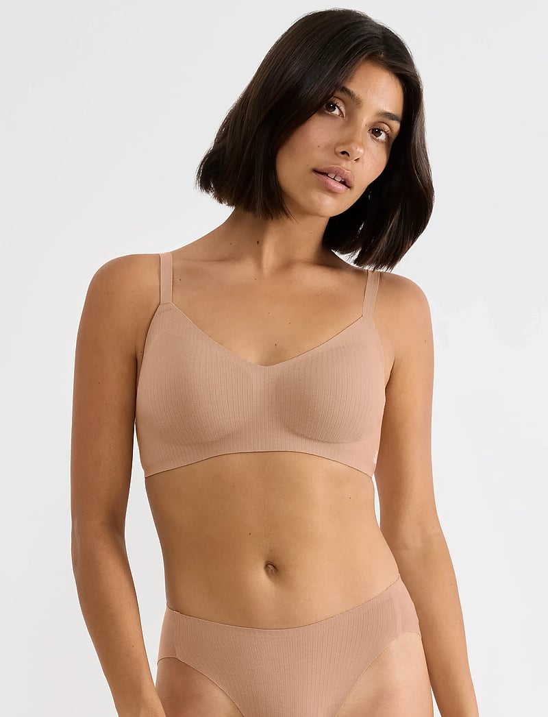 sloggi - sloggi ZERO Feel Pure Soft bra - tugikaarteta rinnahoidjad - nostalgic brown - 0