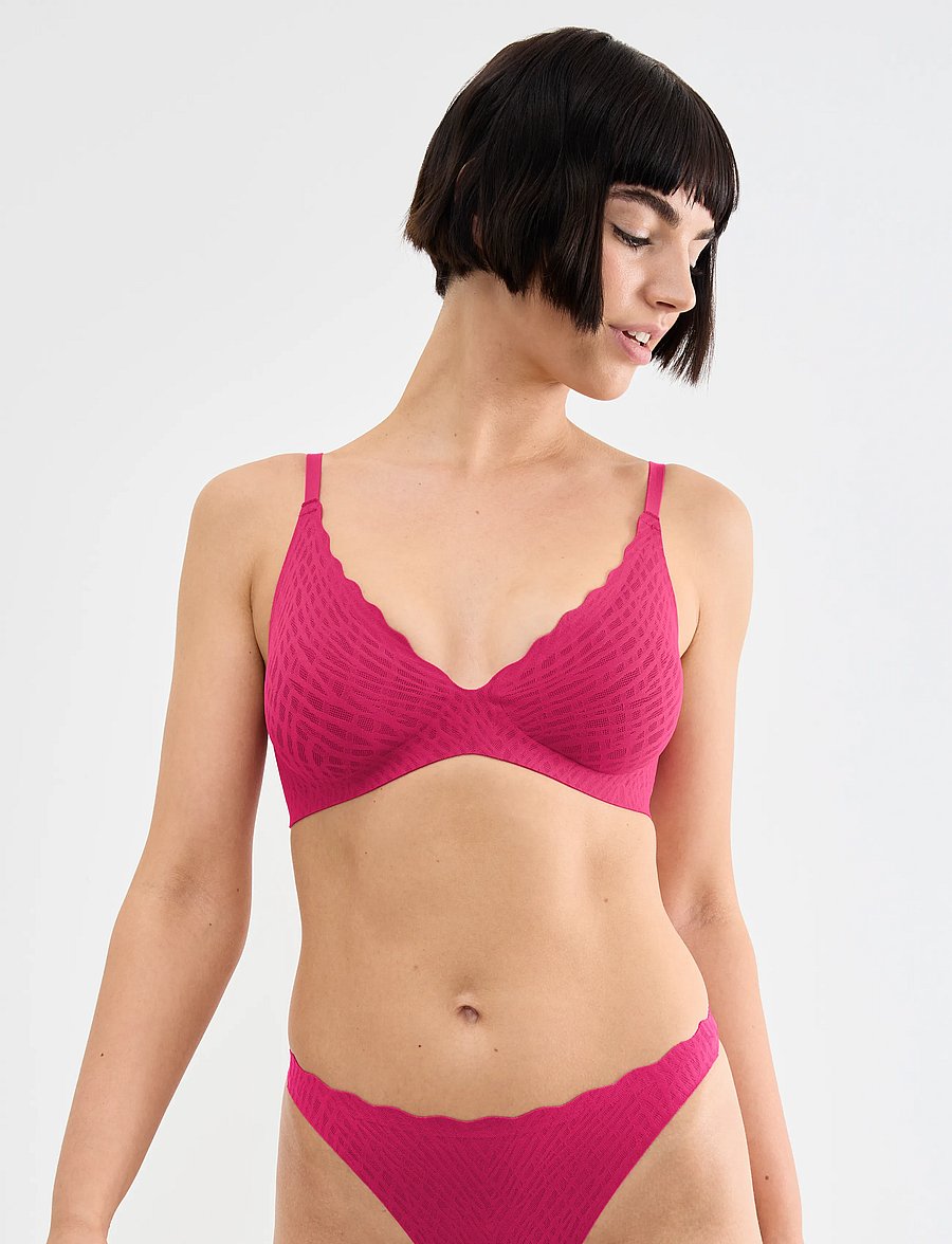 sloggi - sloggi ZERO Feel Bliss THE UP P Bra - non wired bras - berry - 0