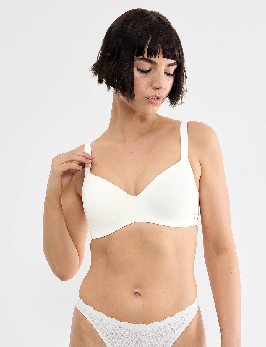 sloggi - sloggi ZERO Feel Bliss THE UP TshirtBra - t-shirt bras - silk white - 0