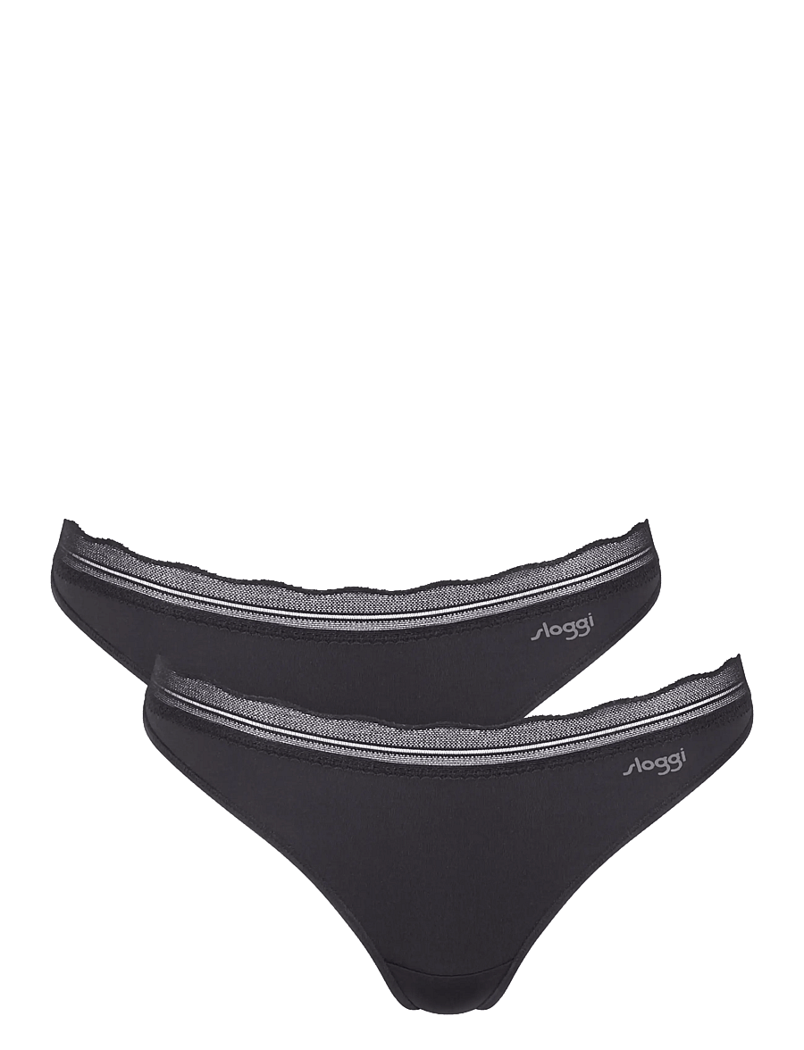 sloggi - sloggi GO Blush String 2P - thongs - black - 1
