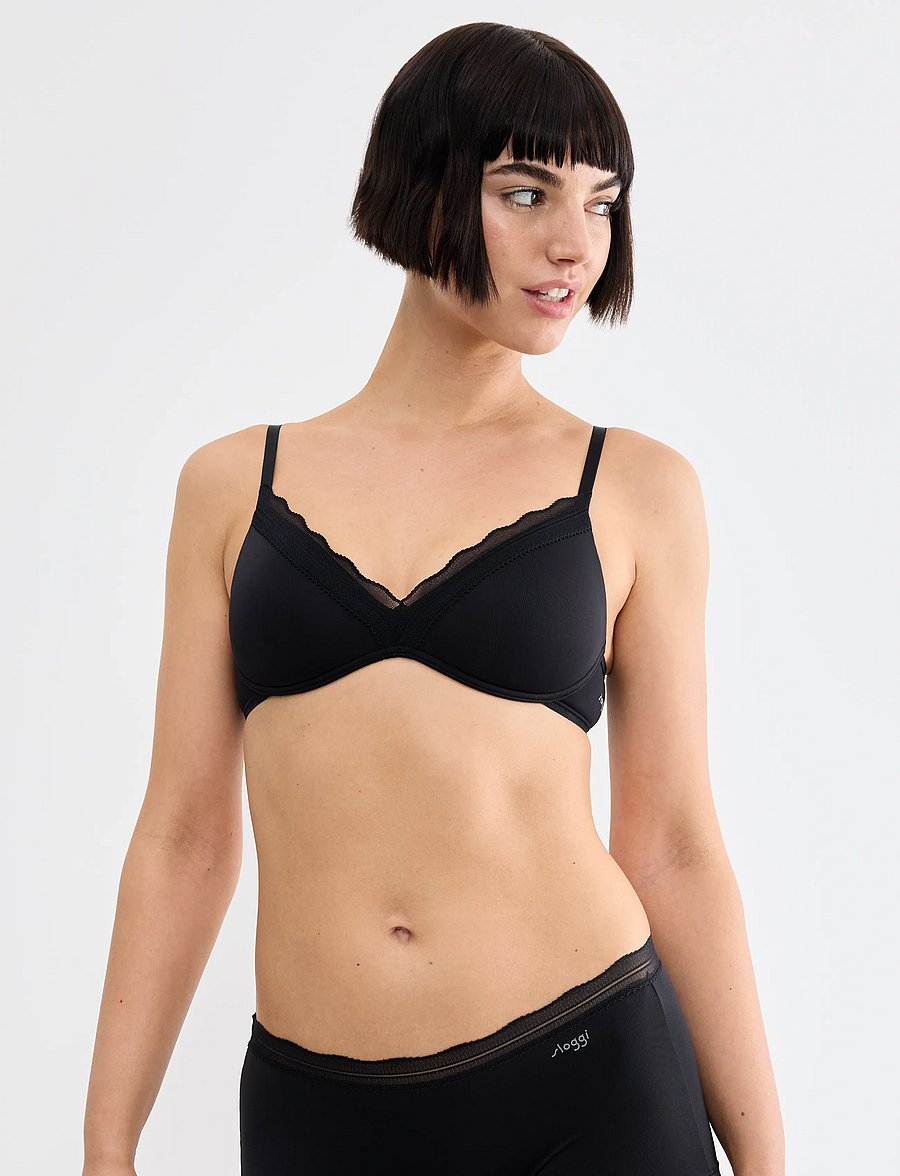 sloggi - sloggi GO Blush PU Bra - plunge bh's - black - 0