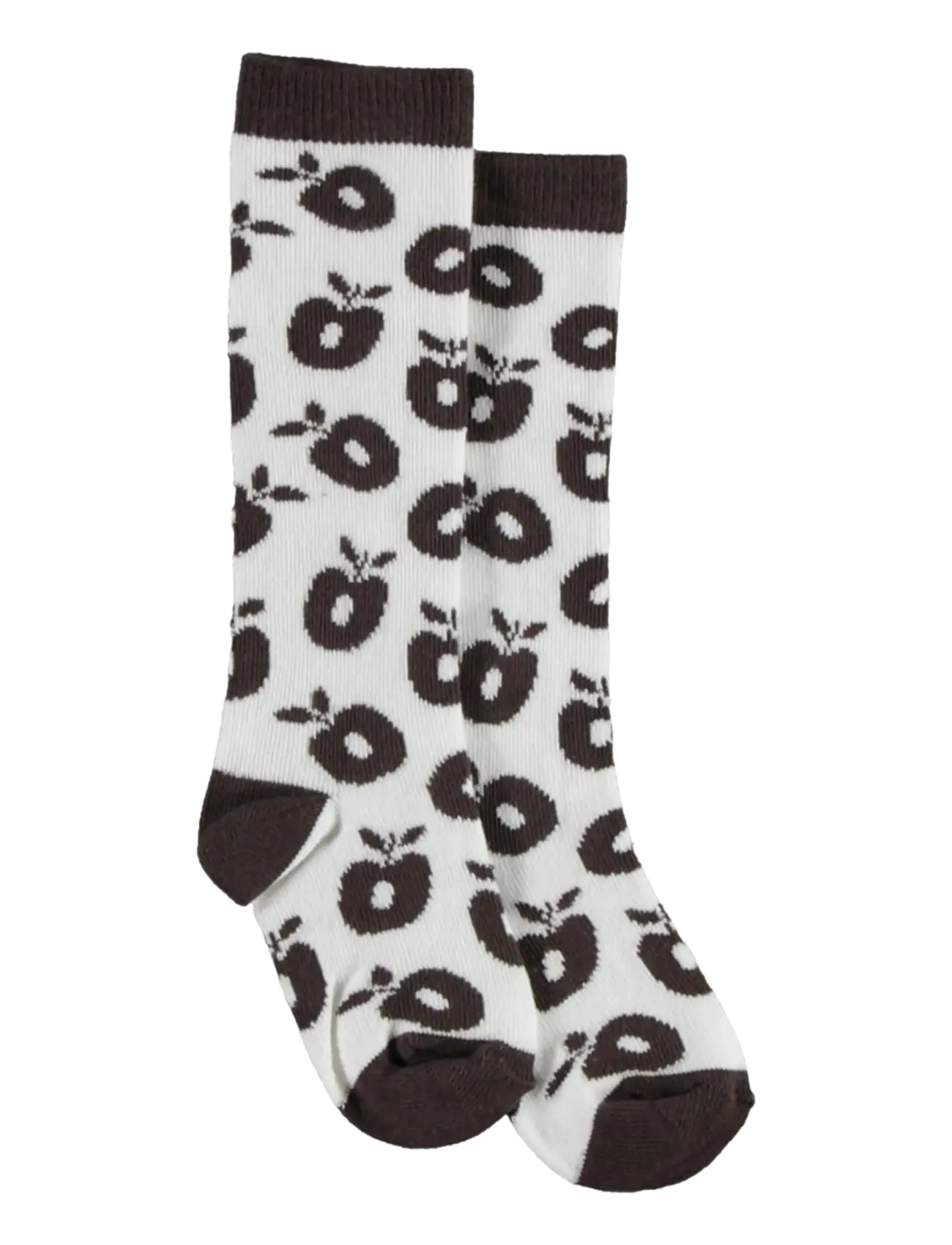 Småfolk Knee socks with apples - Sokid ja sukkpüksid - BROWN / brown