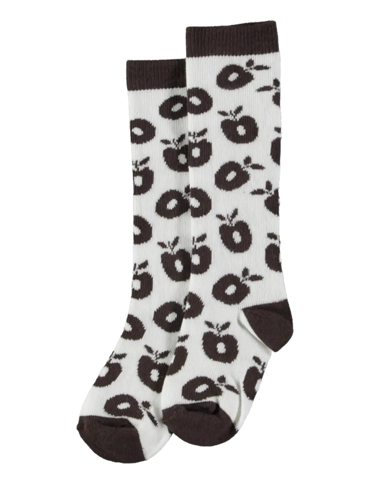 Småfolk - Knee socks with apples - sügisesed riided - brown - 2