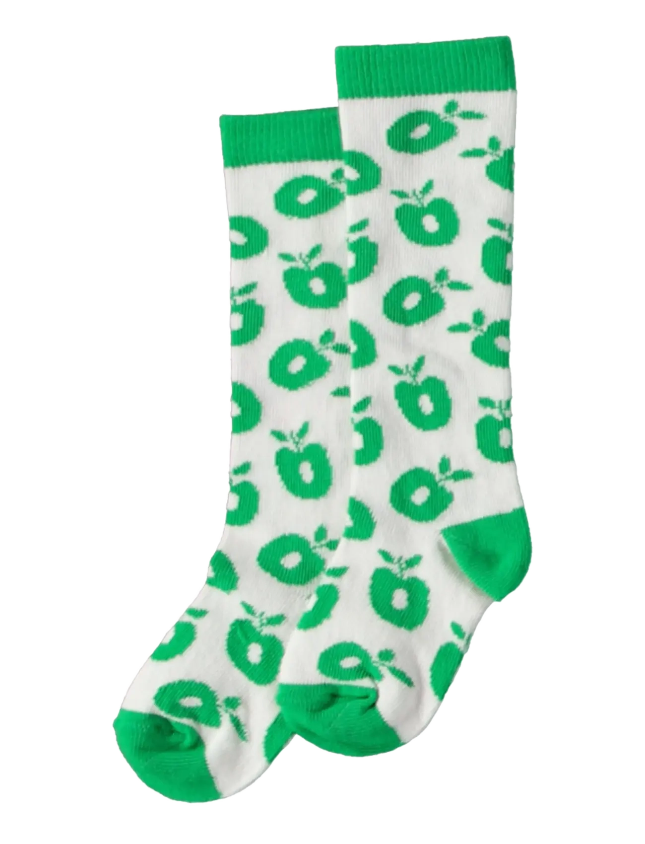 Småfolk Knee socks with apples - Sokid ja sukkpüksid - GREEN / green