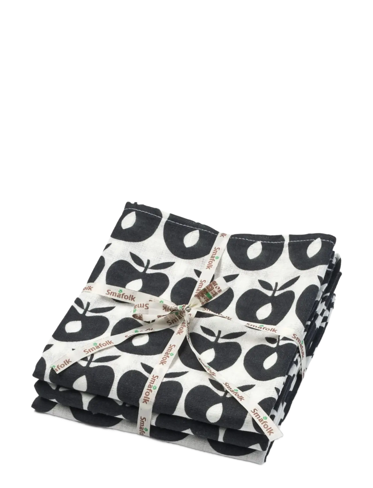 Småfolk - 3 packs of muslin cloths with apples - lowest prices - black grey - 2
