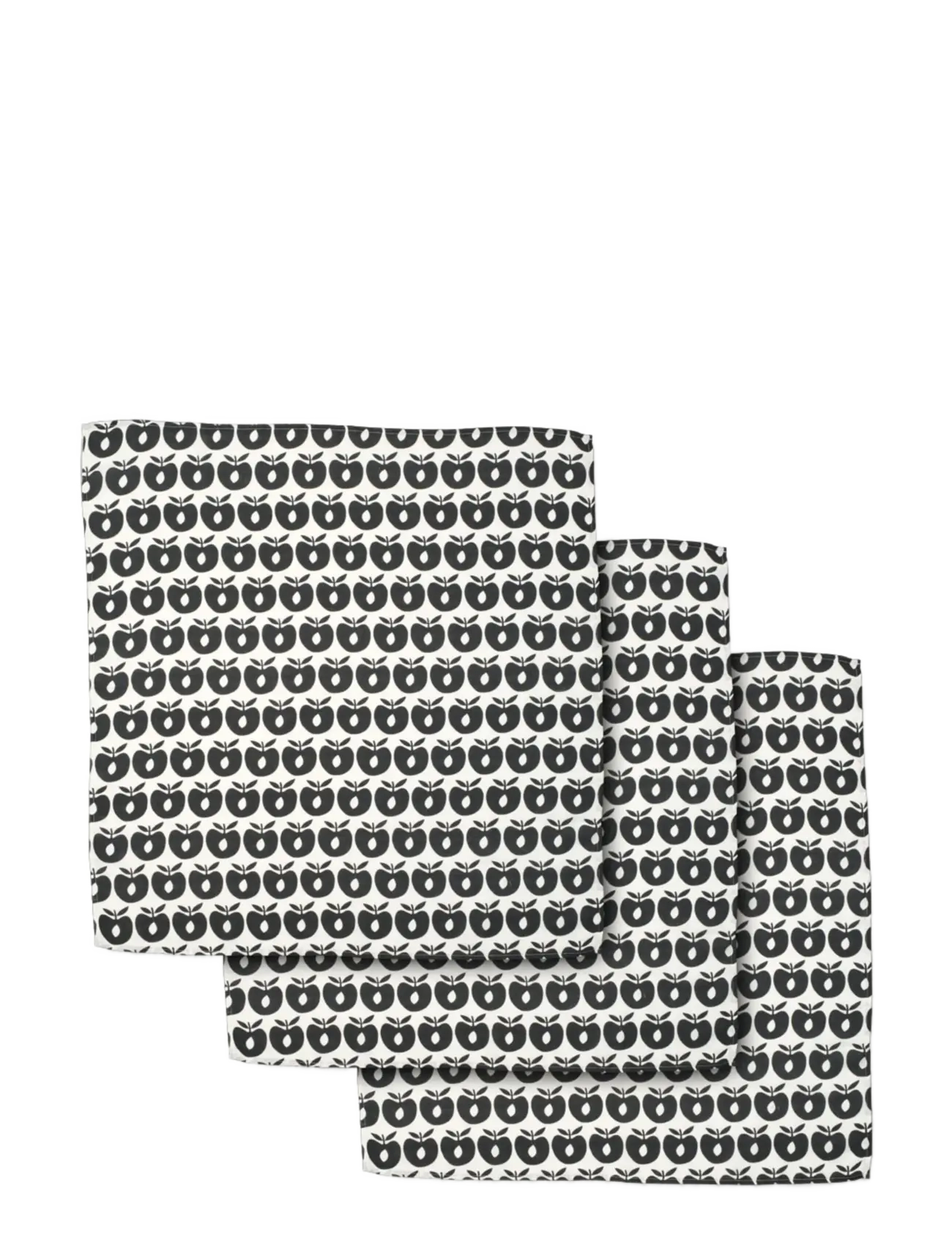 Småfolk - 3 packs of muslin cloths with apples - lowest prices - black grey - 3