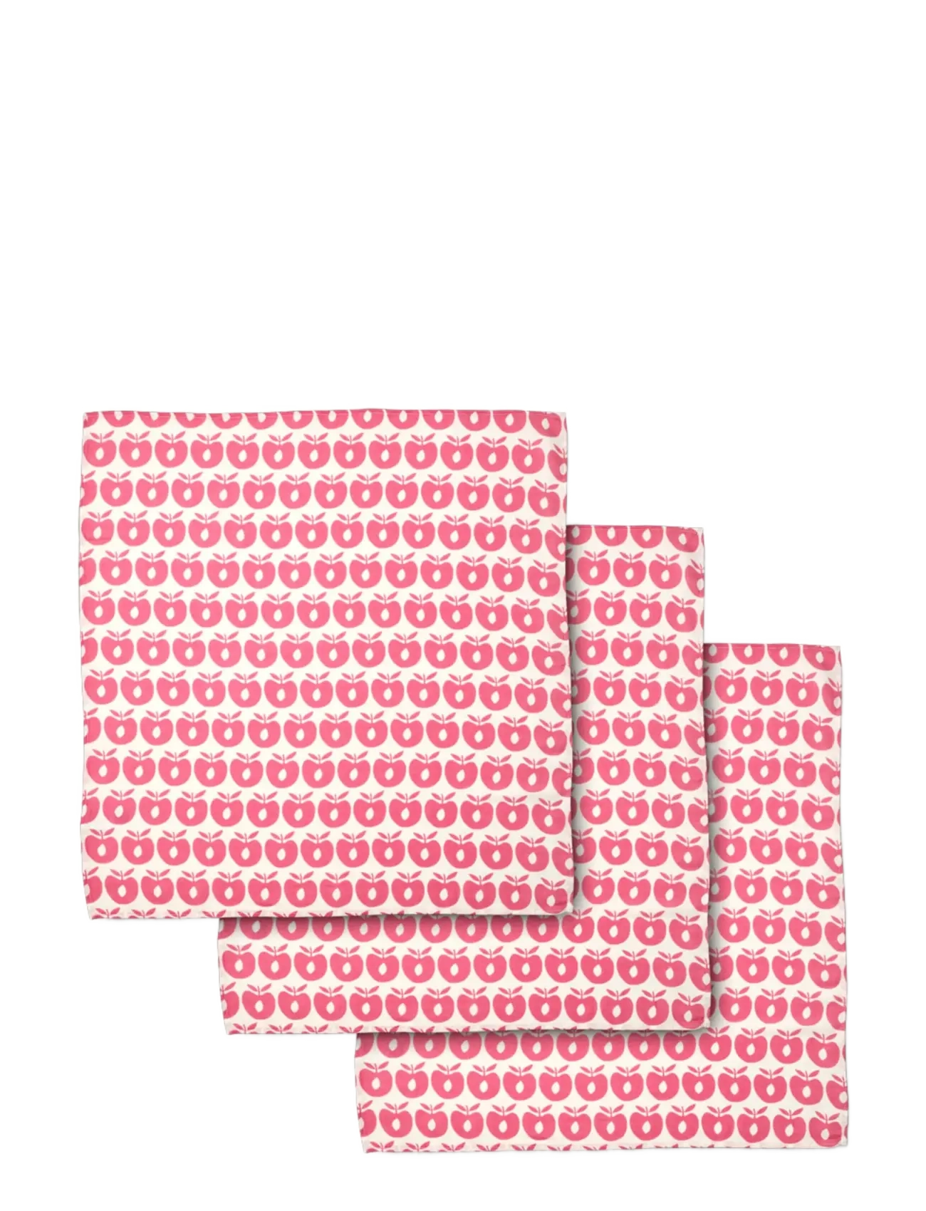 Småfolk - 3 packs of muslin cloths with apples - lowest prices - carmine - 3